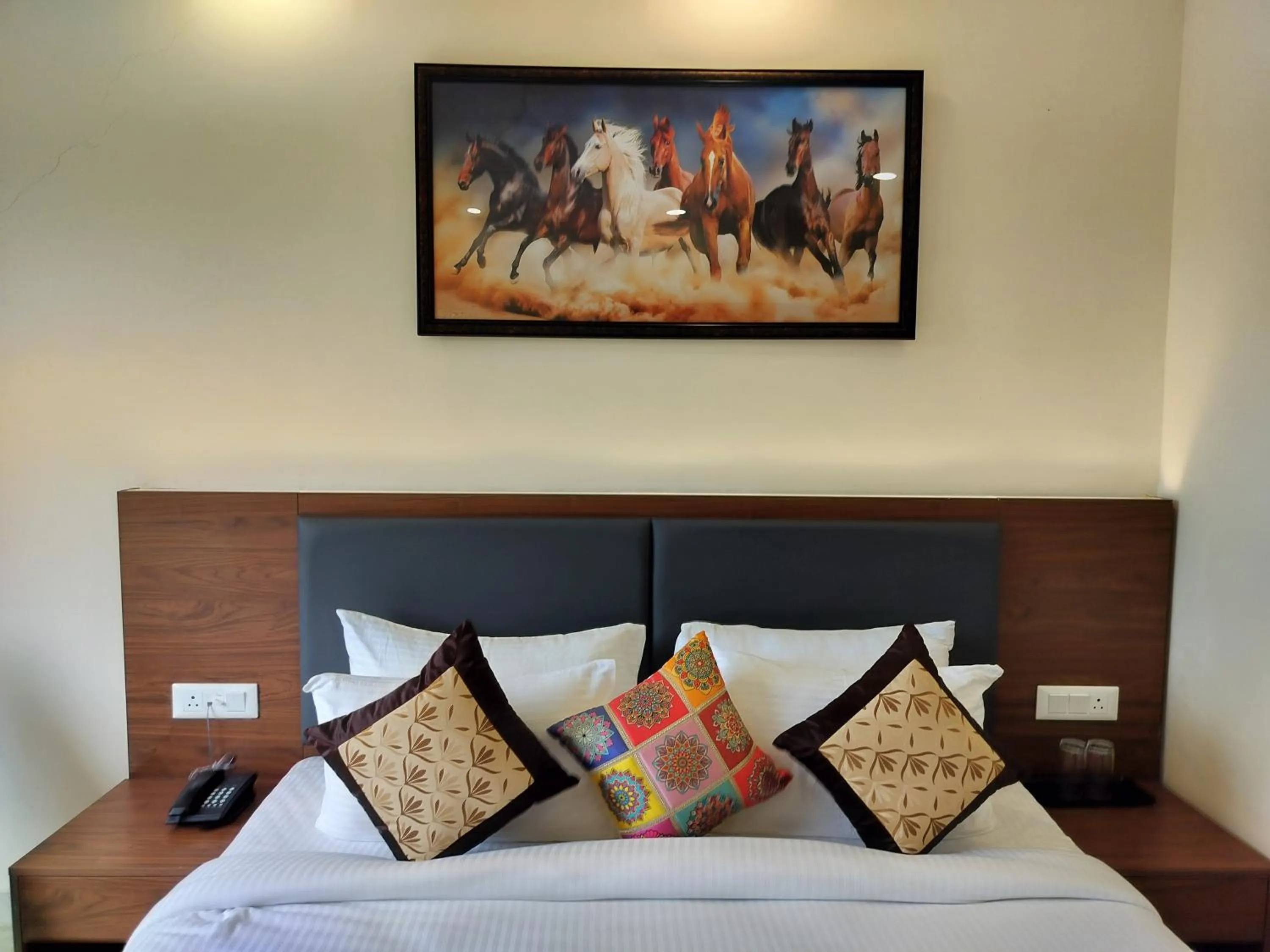 Bed in Hotel Luxe Opera NH8 - 7km from IGI Airport Delhi