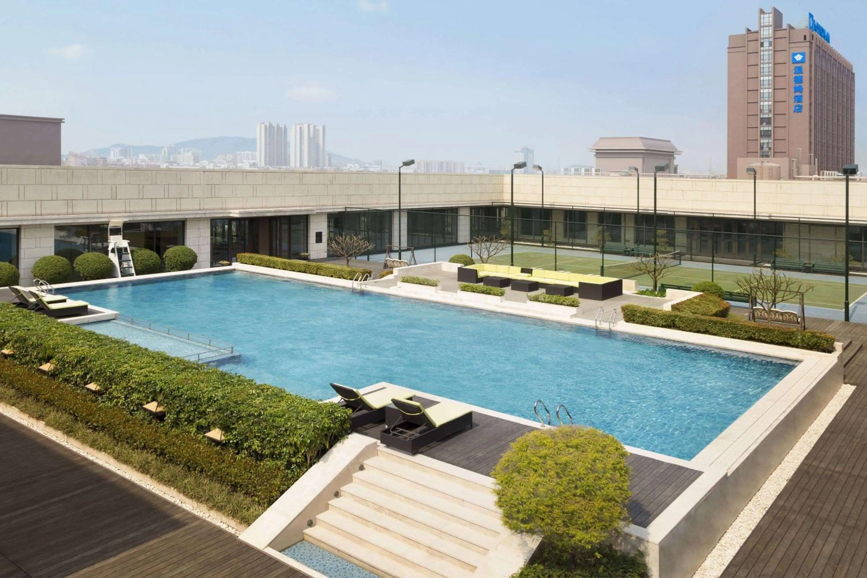 Pool view in Wyndham JinJiang Hotel