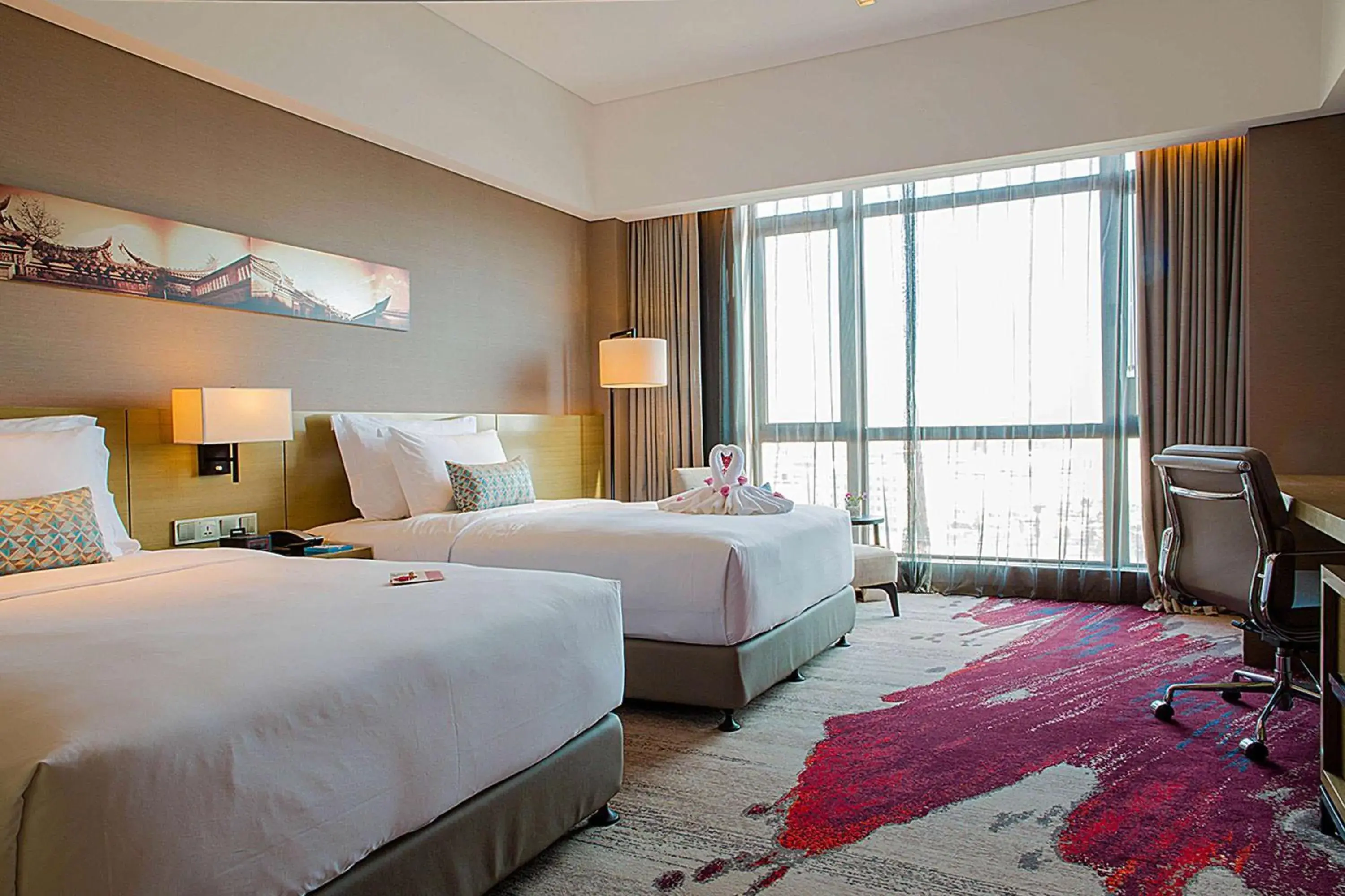 Photo of the whole room, Bed in Wyndham JinJiang Hotel Photo of the whole room, Bed in Wyndham JinJiang Hotel