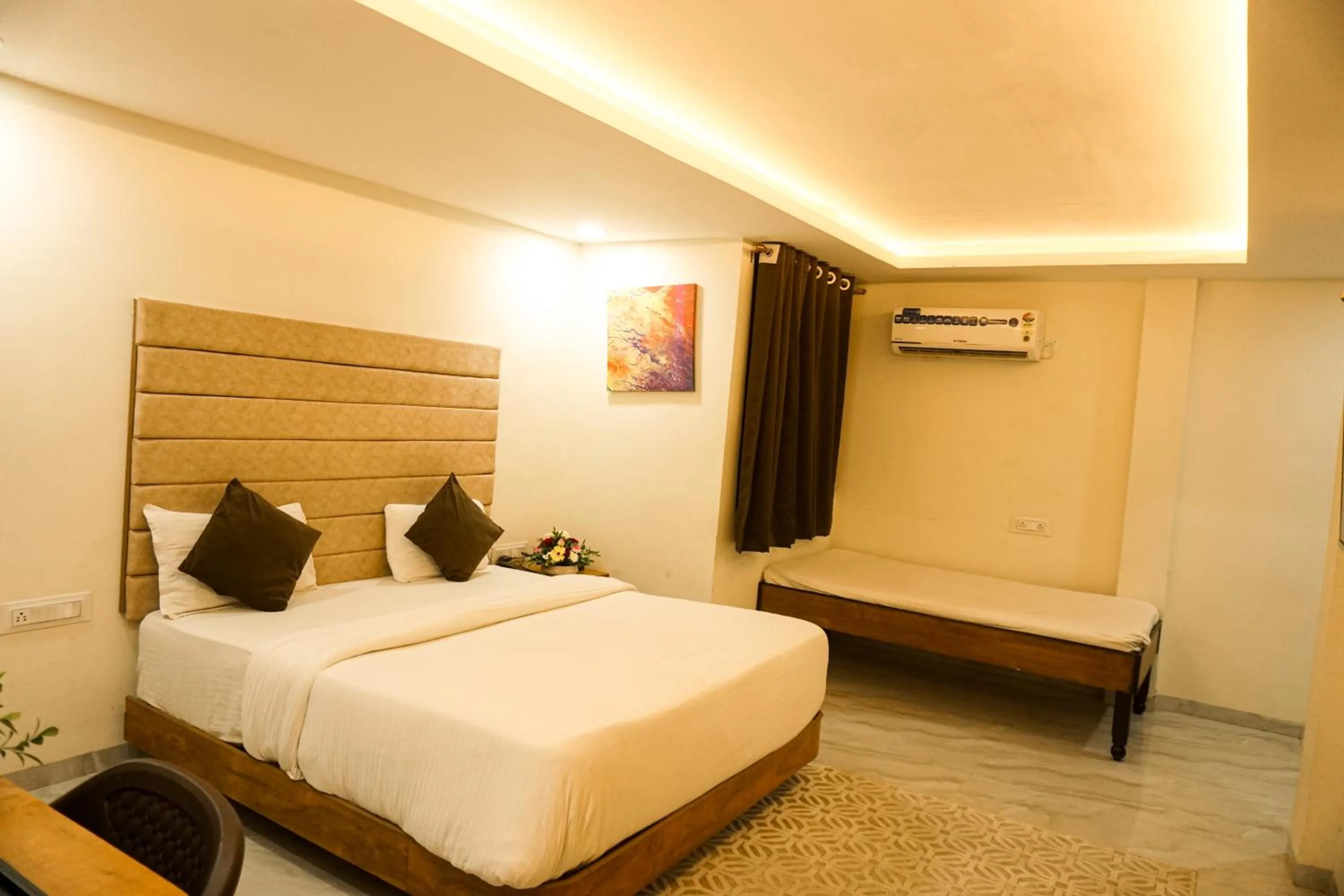 Bed in The Havelock Hotel, Vijay Nagar