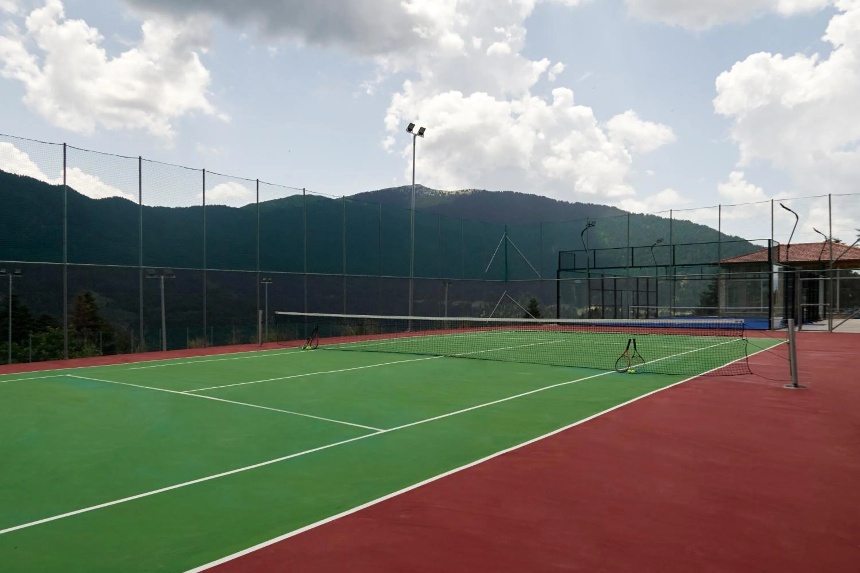 Tennis court in Omalia Village
