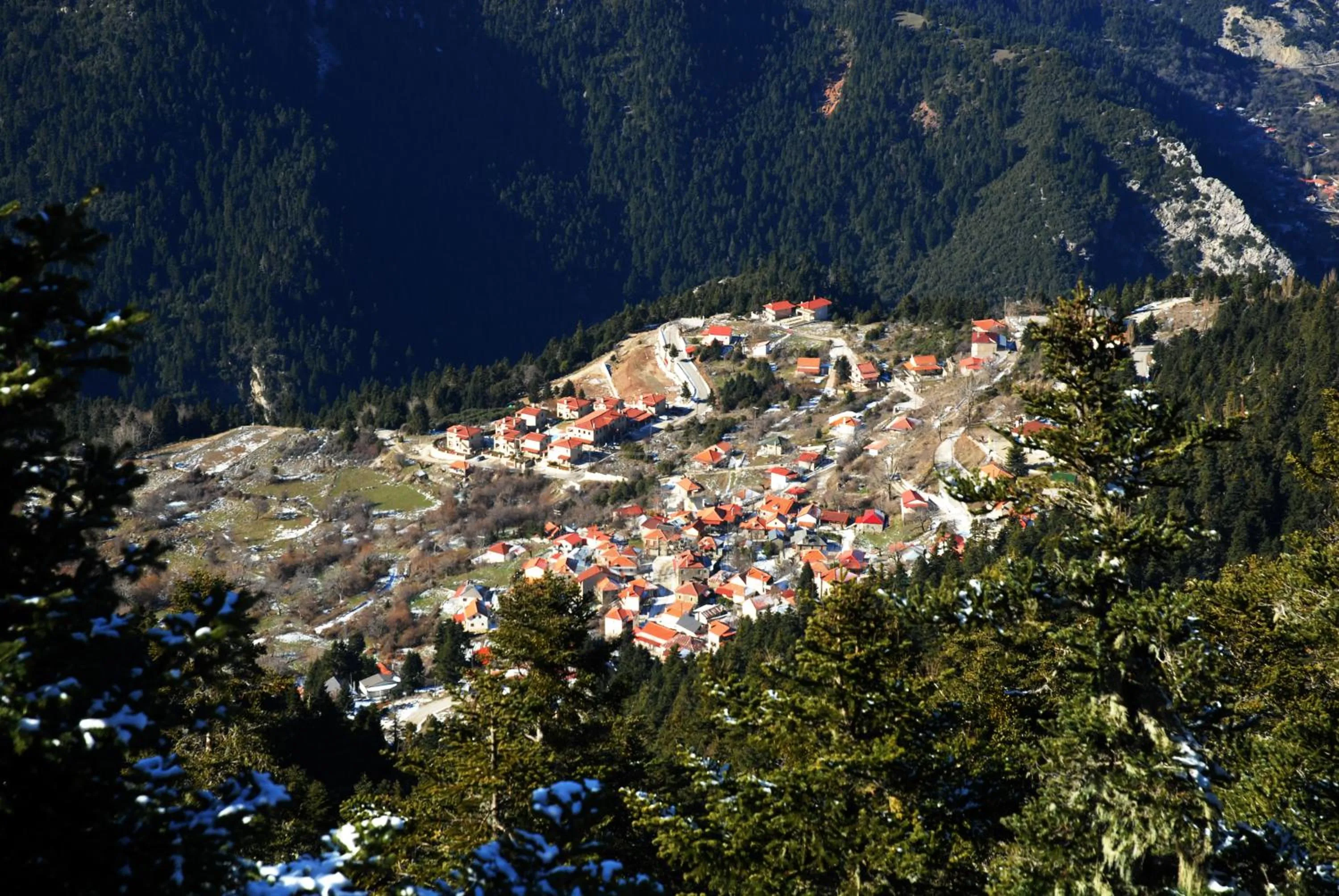 Bird's eye view in Omalia Village