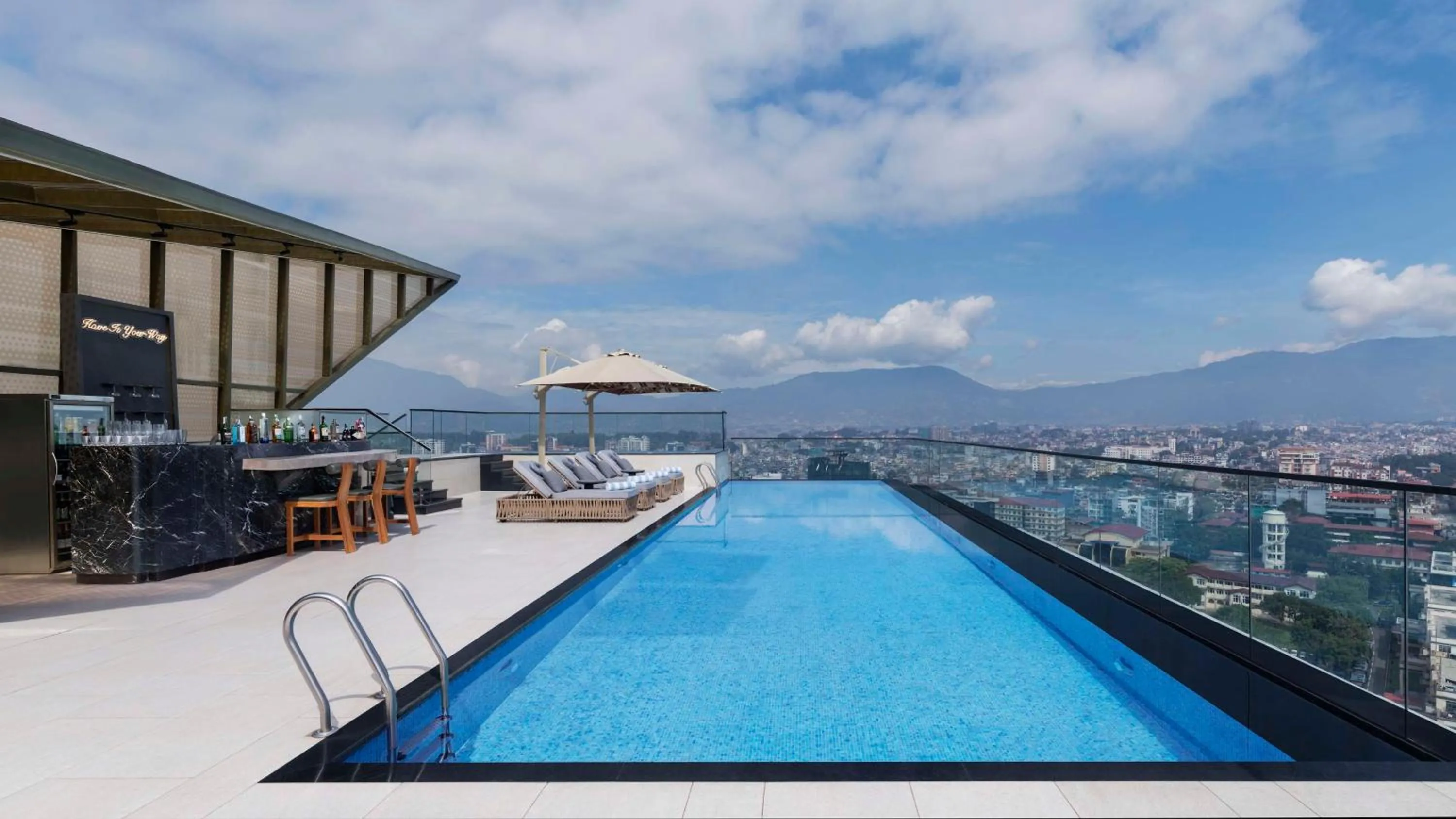Pool view in Hilton Kathmandu
