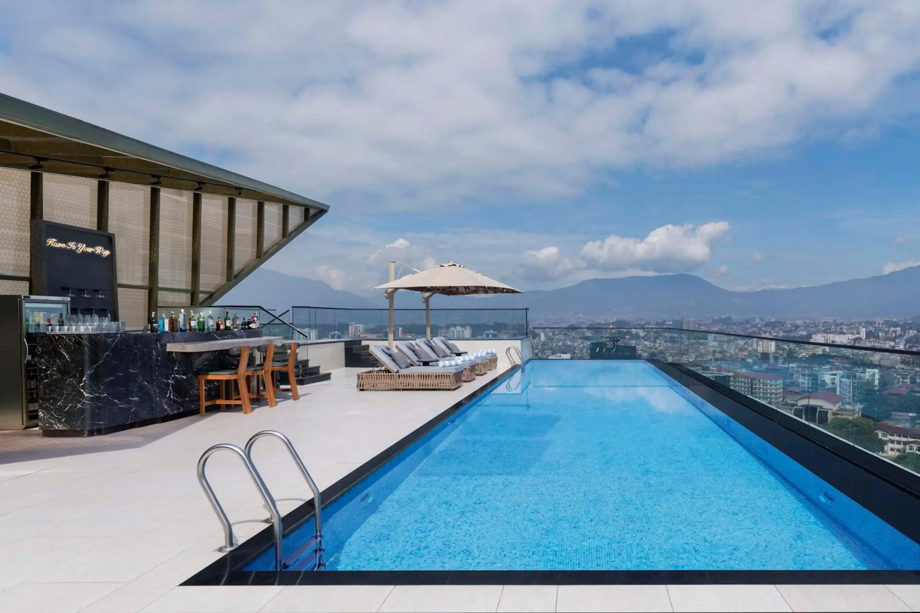 Pool view in Hilton Kathmandu Pool view in Hilton Kathmandu