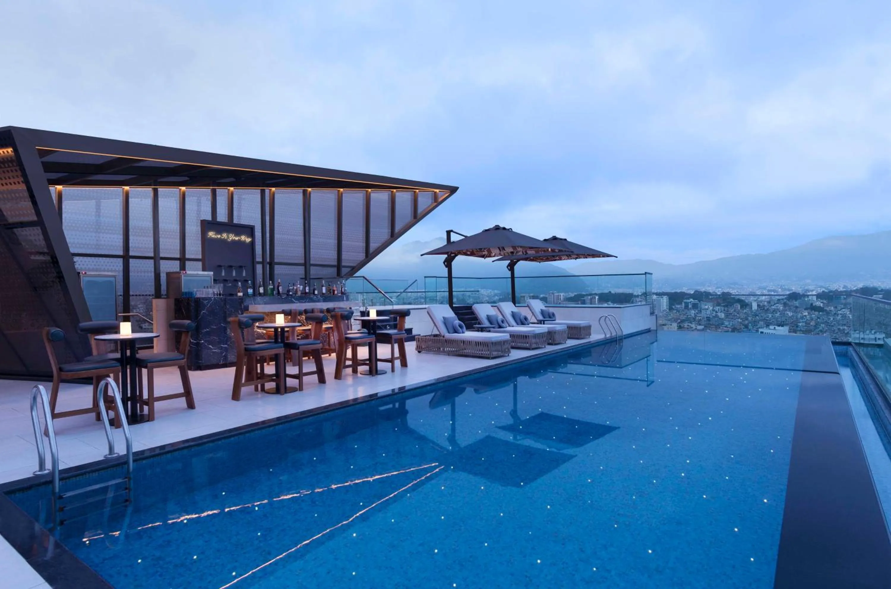 Pool view in Hilton Kathmandu