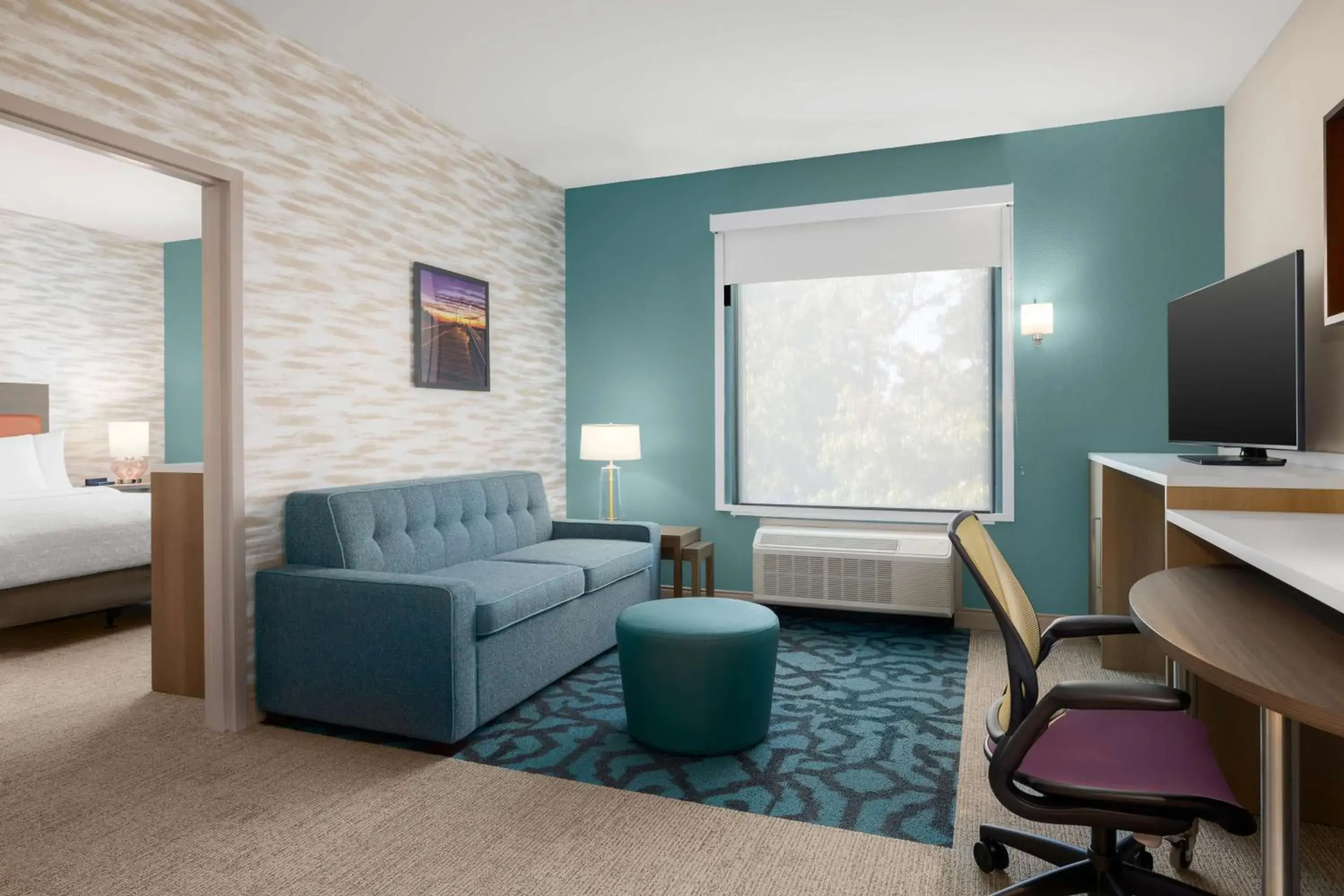 Living room, Bed in Home2 Suites By Hilton Virginia Beach Princess Anne Living room, Bed in Home2 Suites By Hilton Virginia Beach Princess Anne