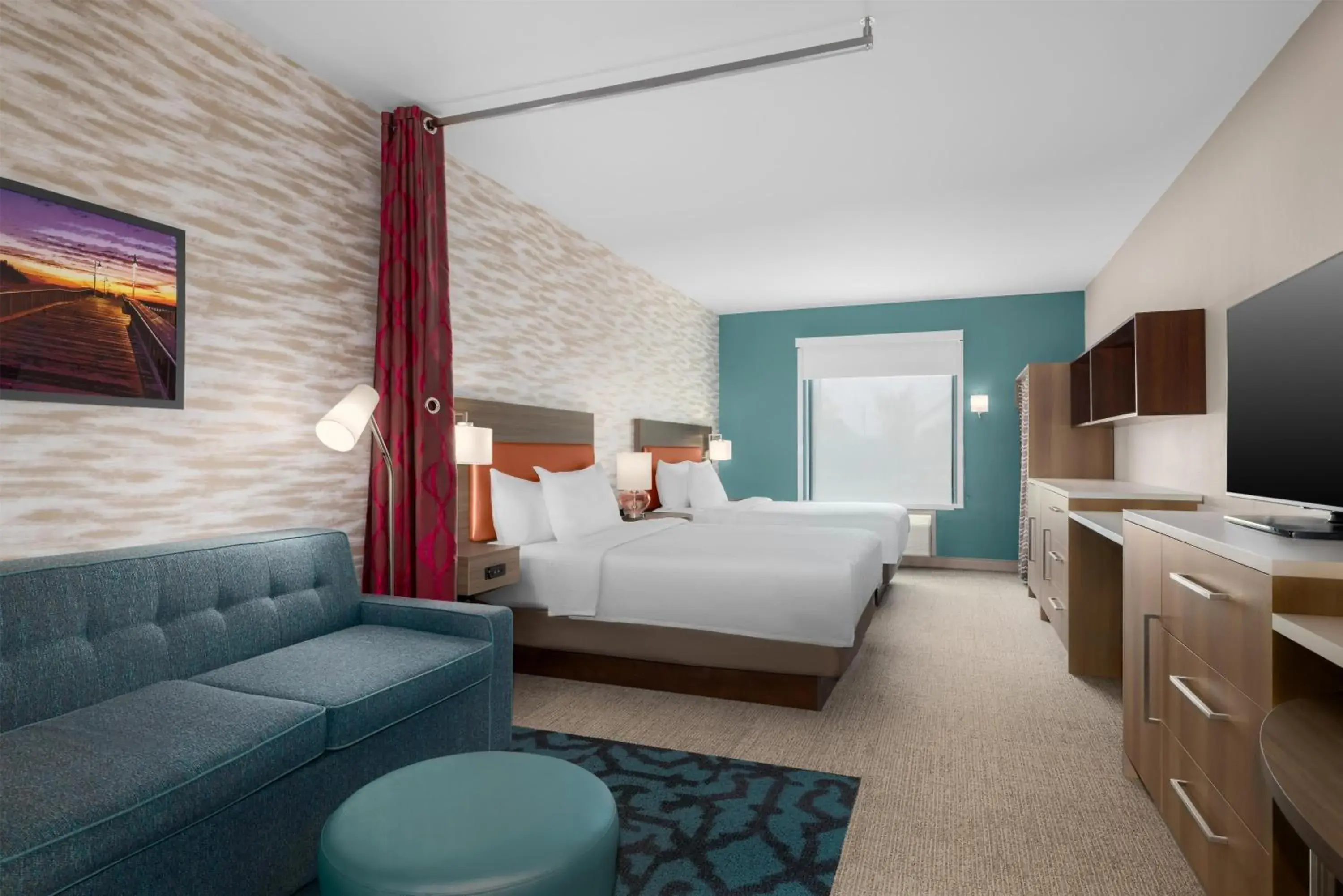 Living room, Bed in Home2 Suites By Hilton Virginia Beach Princess Anne Living room, Bed in Home2 Suites By Hilton Virginia Beach Princess Anne