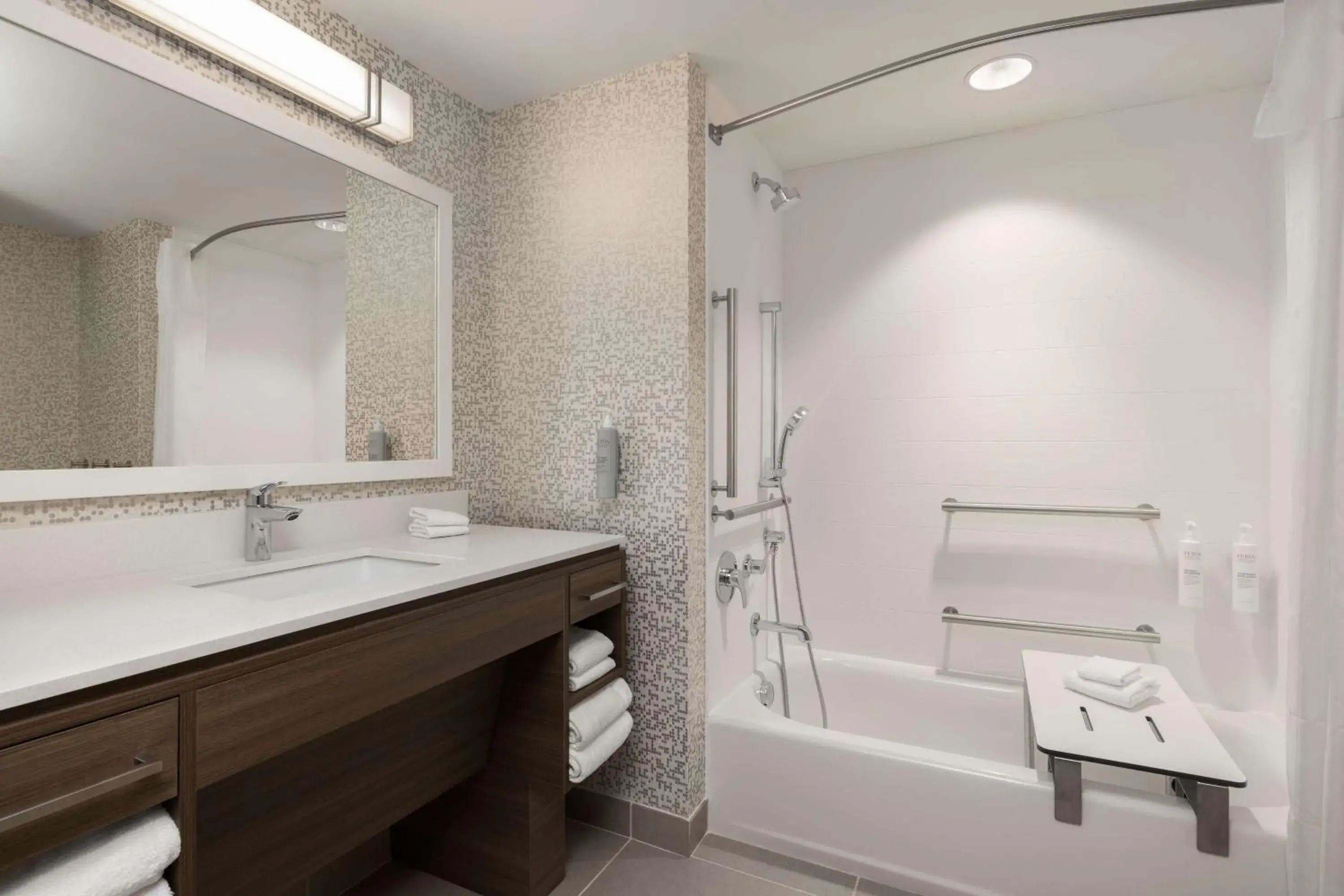 Bathroom in Home2 Suites By Hilton Virginia Beach Princess Anne Bathroom in Home2 Suites By Hilton Virginia Beach Princess Anne