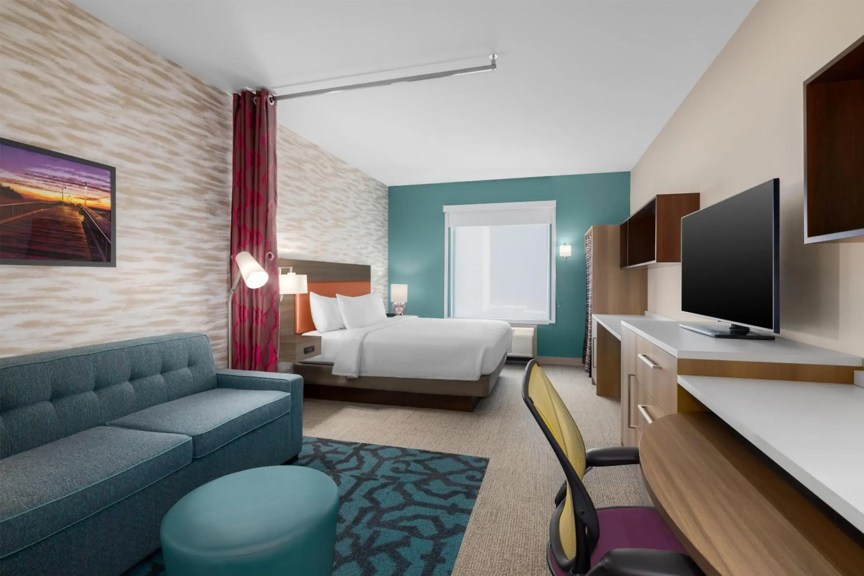 Living room, Bed in Home2 Suites By Hilton Virginia Beach Princess Anne Living room, Bed in Home2 Suites By Hilton Virginia Beach Princess Anne