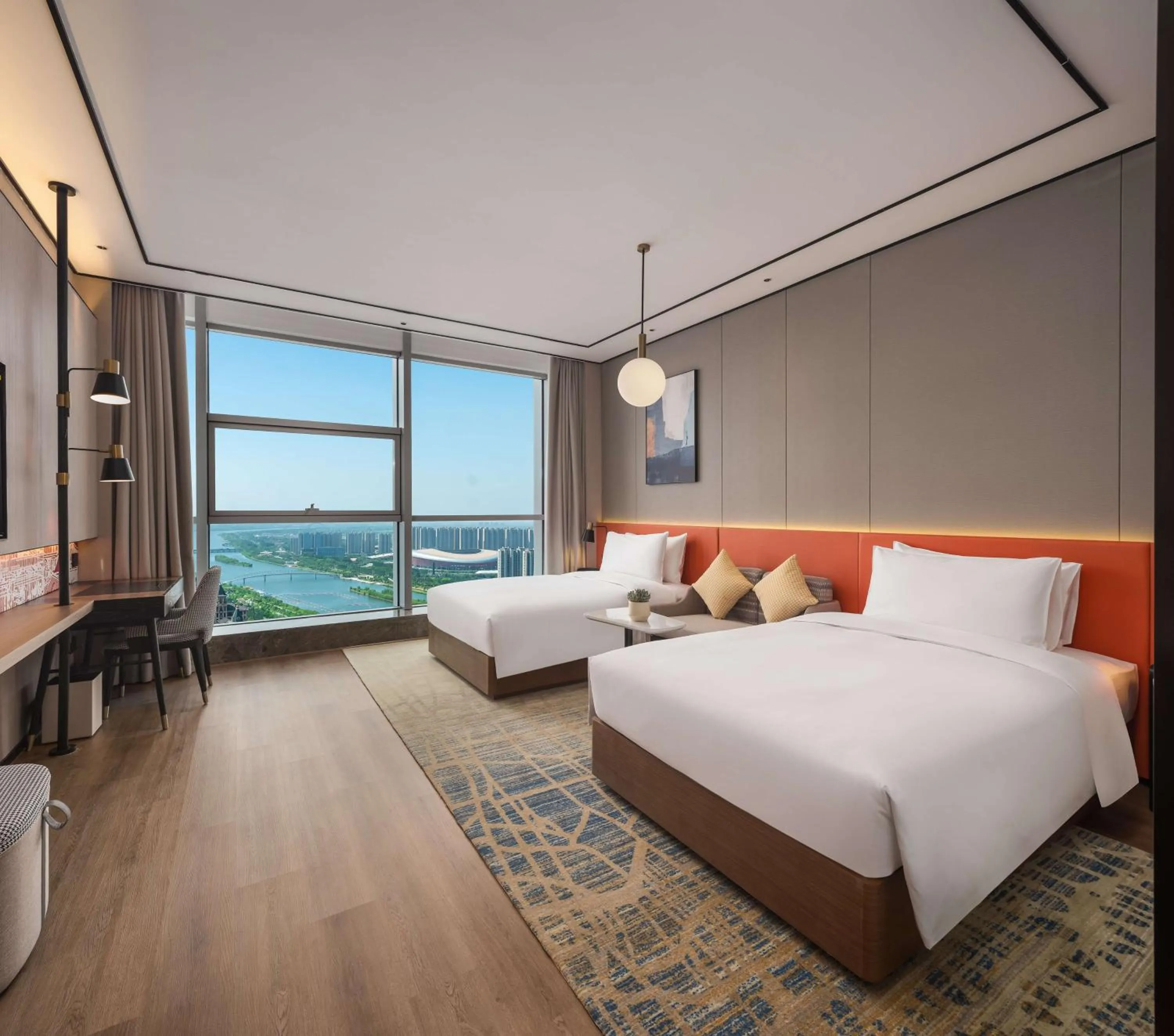 Living room, Bed in Hilton Garden Inn Taiyuan Binhe