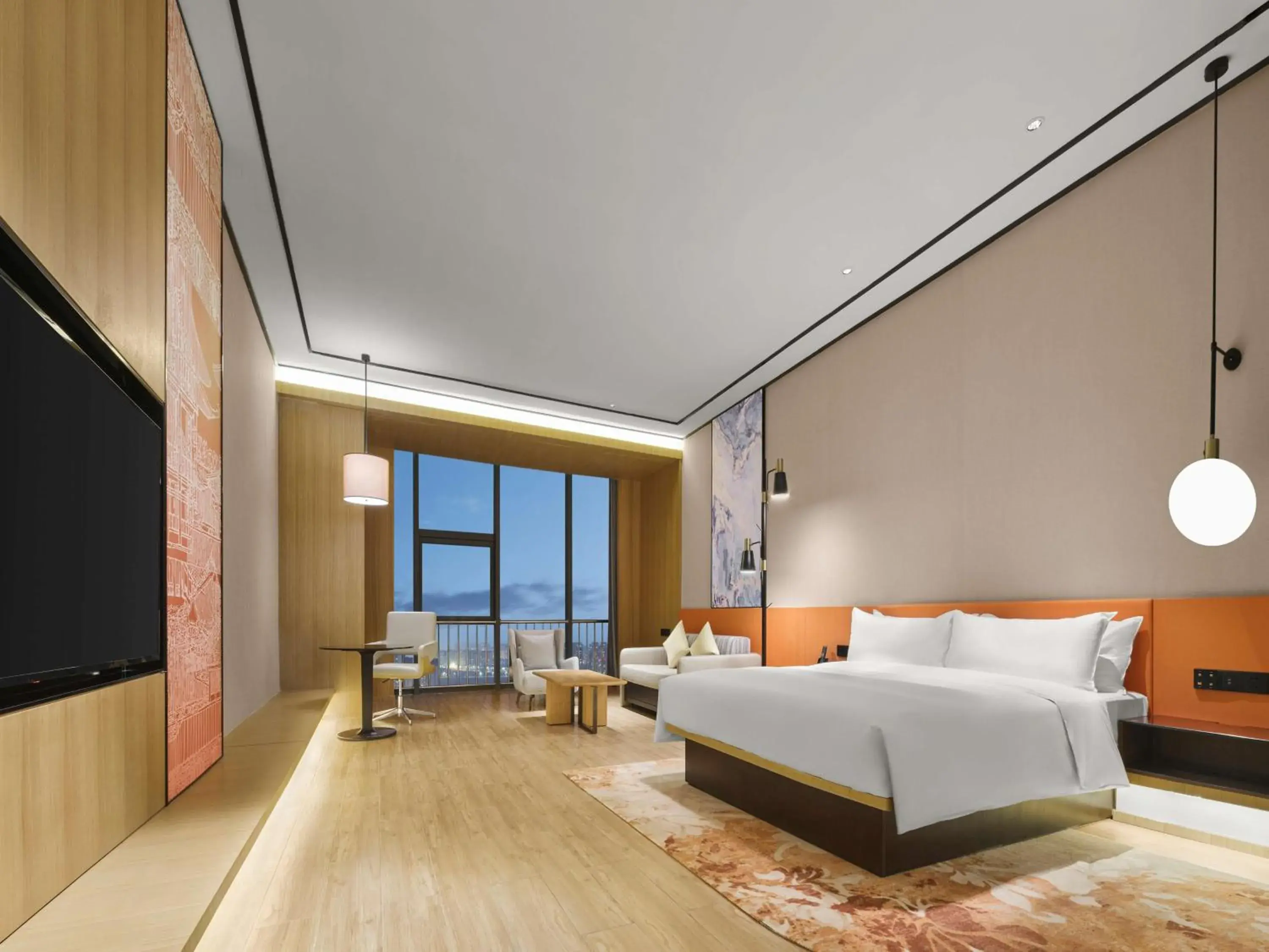 Living room, Bed in Hilton Garden Inn Jinzhong Yuci Living room, Bed in Hilton Garden Inn Jinzhong Yuci