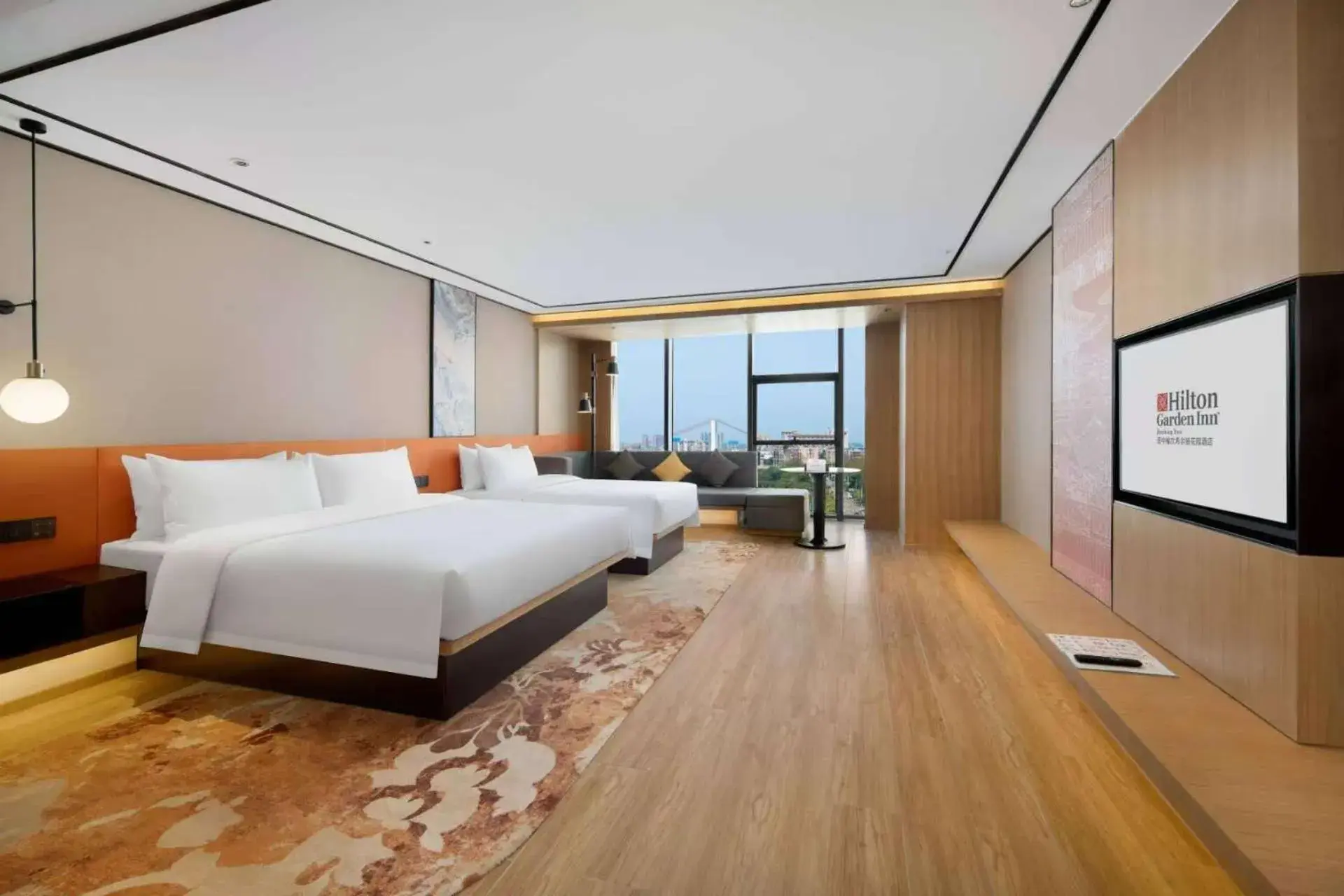 Photo of the whole room, Bed in Hilton Garden Inn Jinzhong Yuci Photo of the whole room, Bed in Hilton Garden Inn Jinzhong Yuci