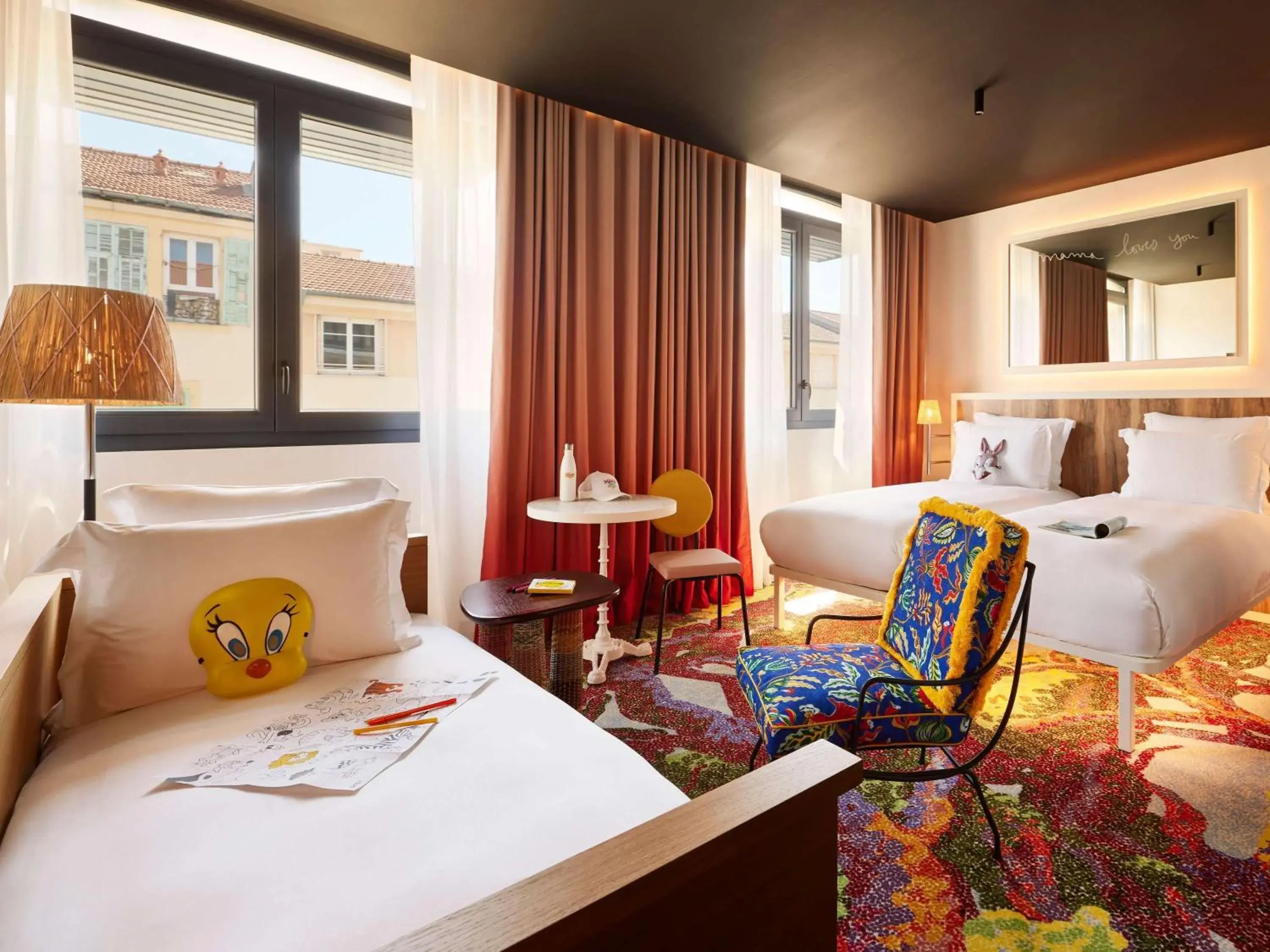 Bedroom, Bed in Mama Shelter Nice Bedroom, Bed in Mama Shelter Nice