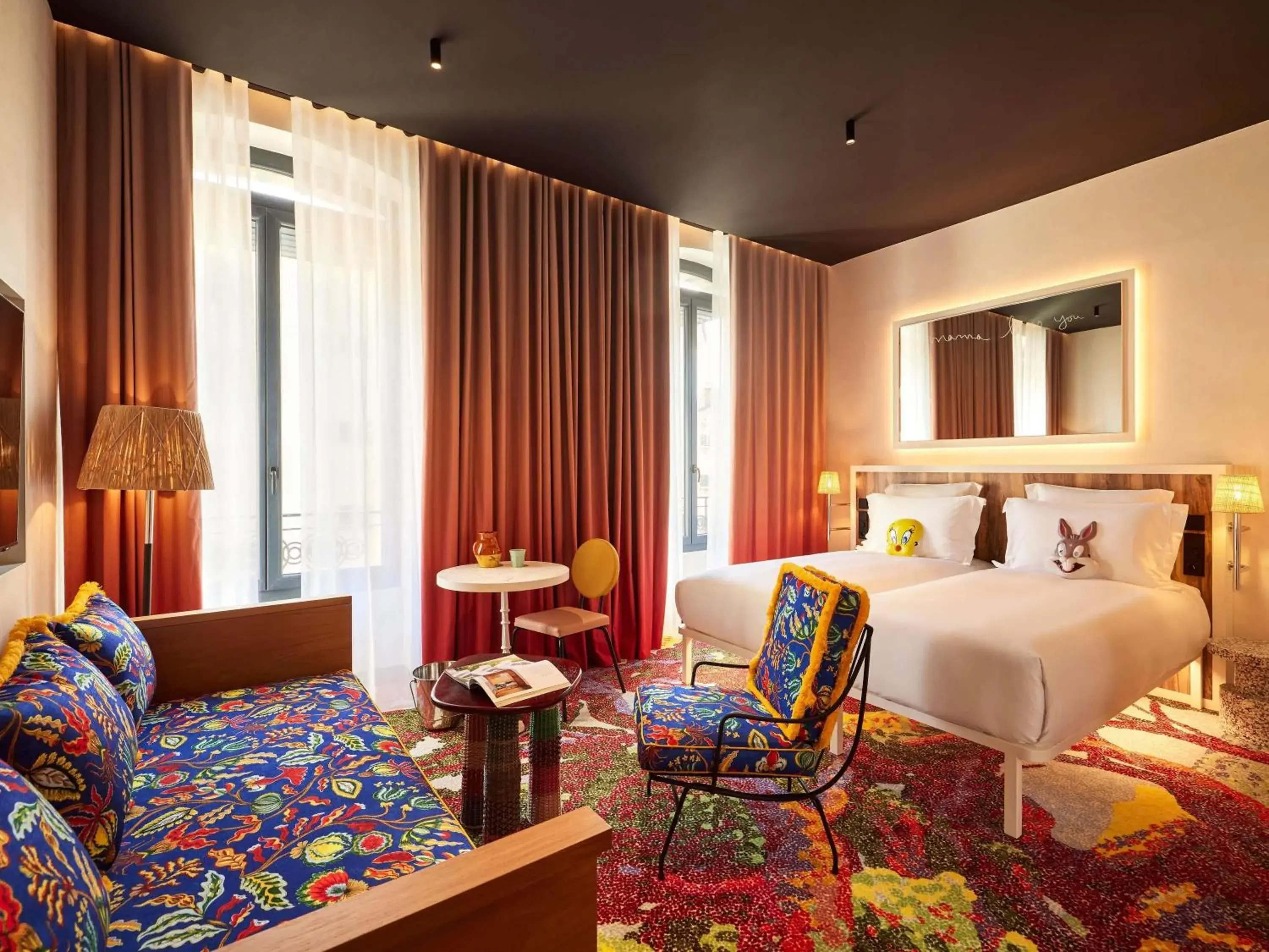 Bedroom, Bed in Mama Shelter Nice Bedroom, Bed in Mama Shelter Nice