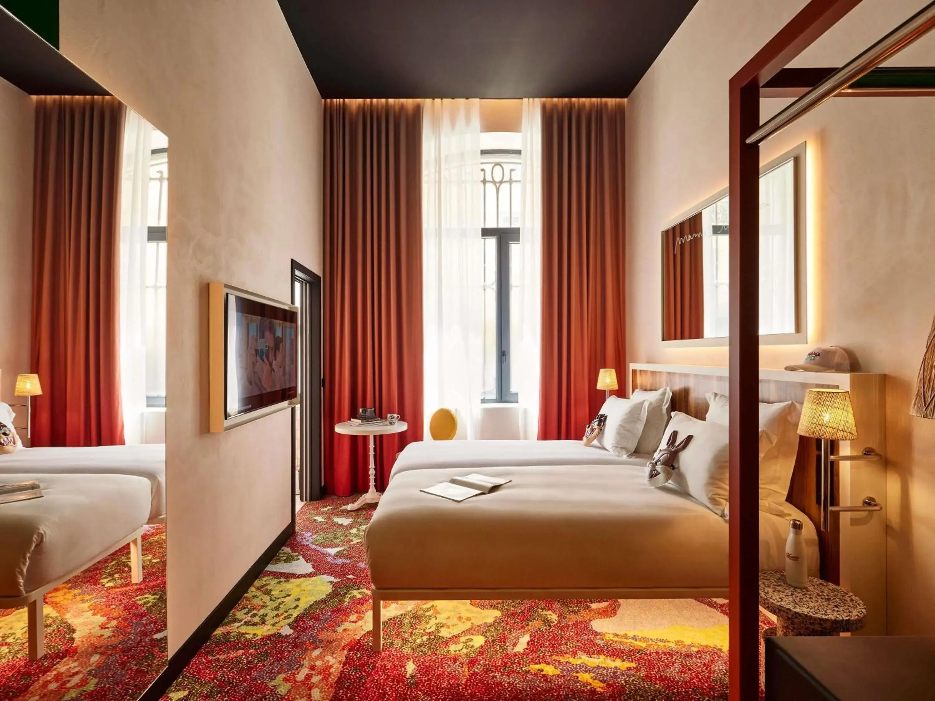 Bedroom, Bed in Mama Shelter Nice Bedroom, Bed in Mama Shelter Nice