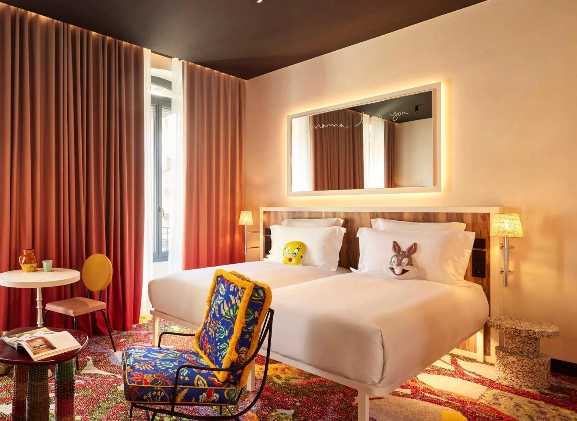 Bed in Mama Shelter Nice