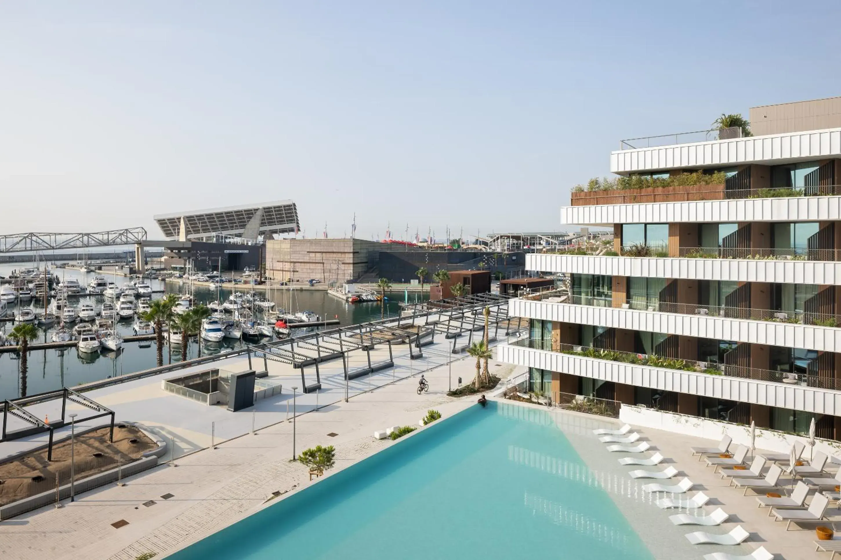 Pool view in SLS Barcelona Pool view in SLS Barcelona