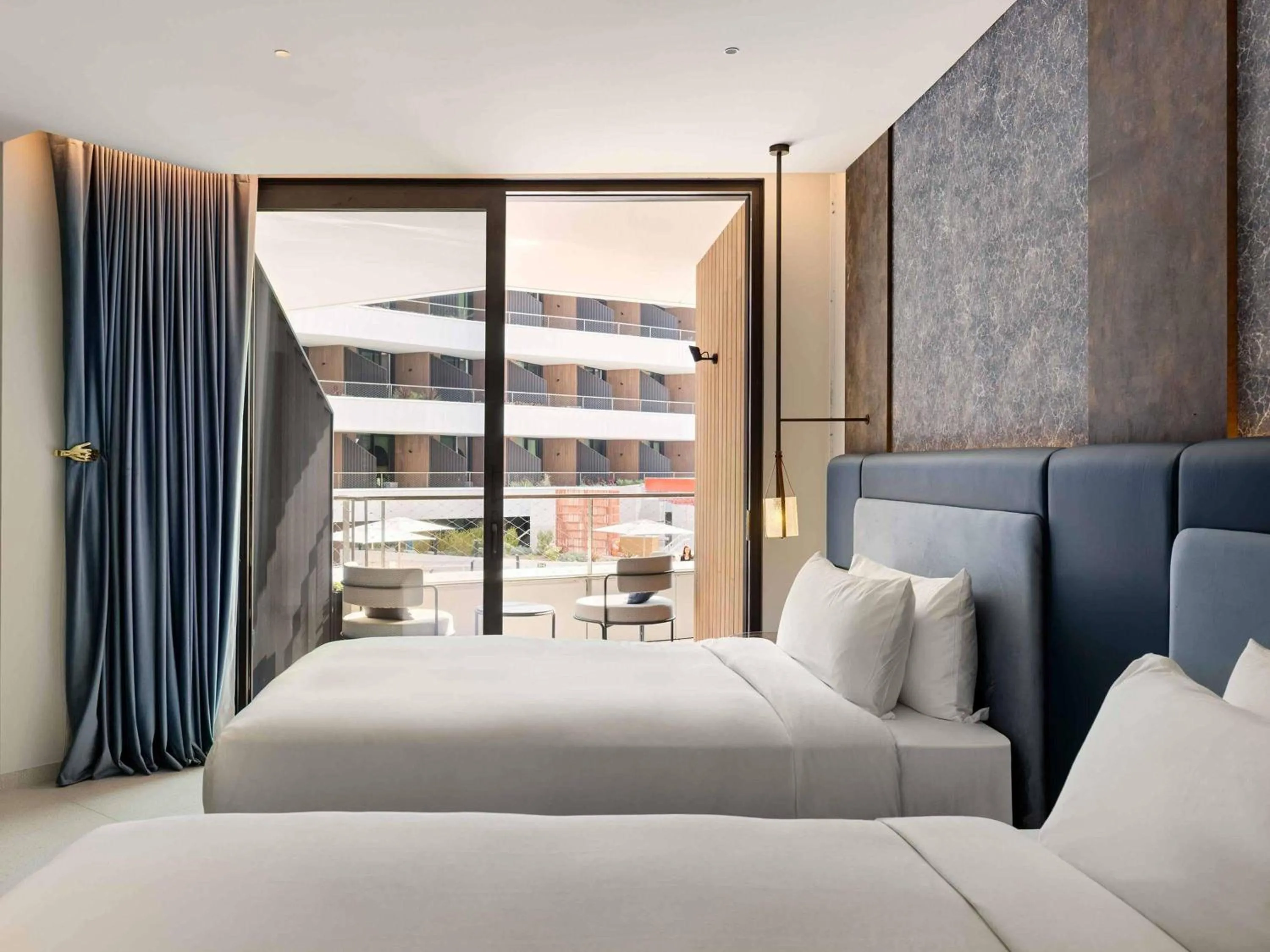 Bedroom, Bed in SLS Barcelona