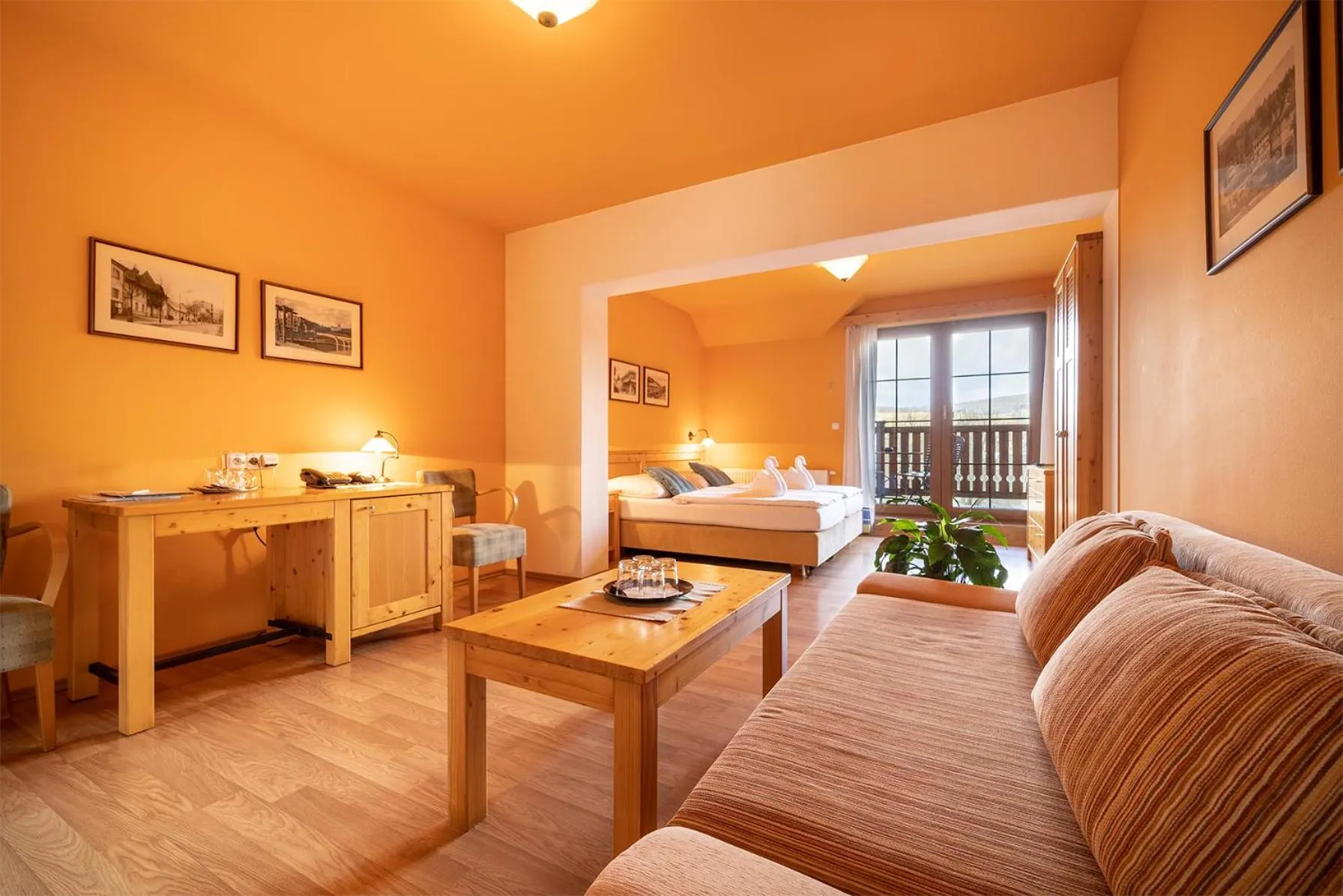 Living room in Hotel Vyhlídka