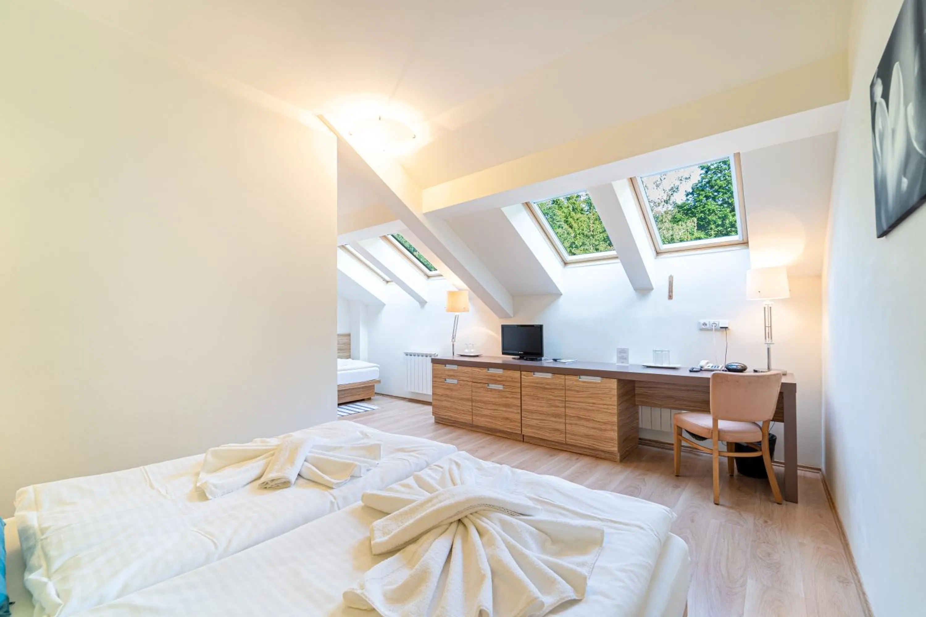 Bed in Hotel Vyhlídka