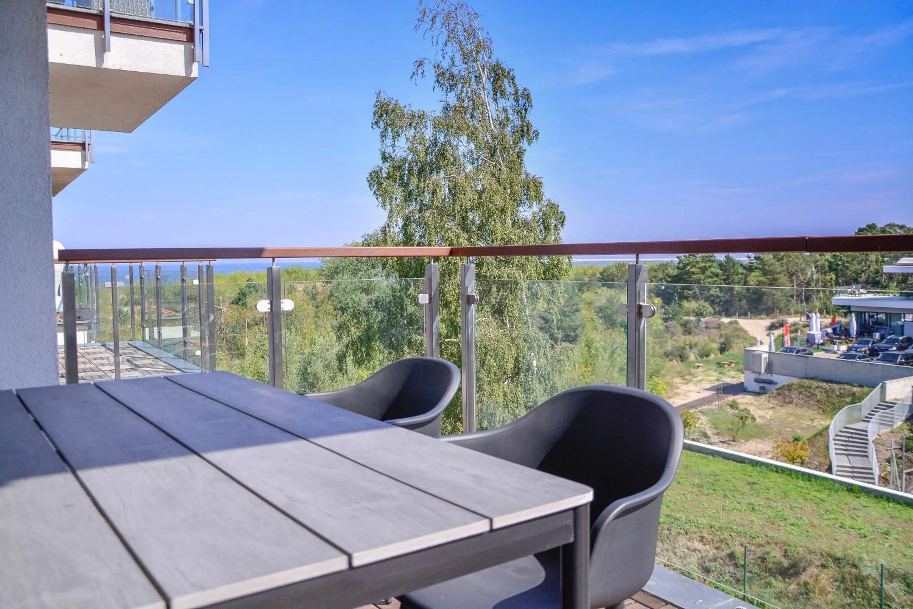 Balcony/Terrace in Apartamenty Na Wyspie - Baltic Park - Apartamenty z sypialnią i parkingiem - ul Uzdrowiskowa 24-34