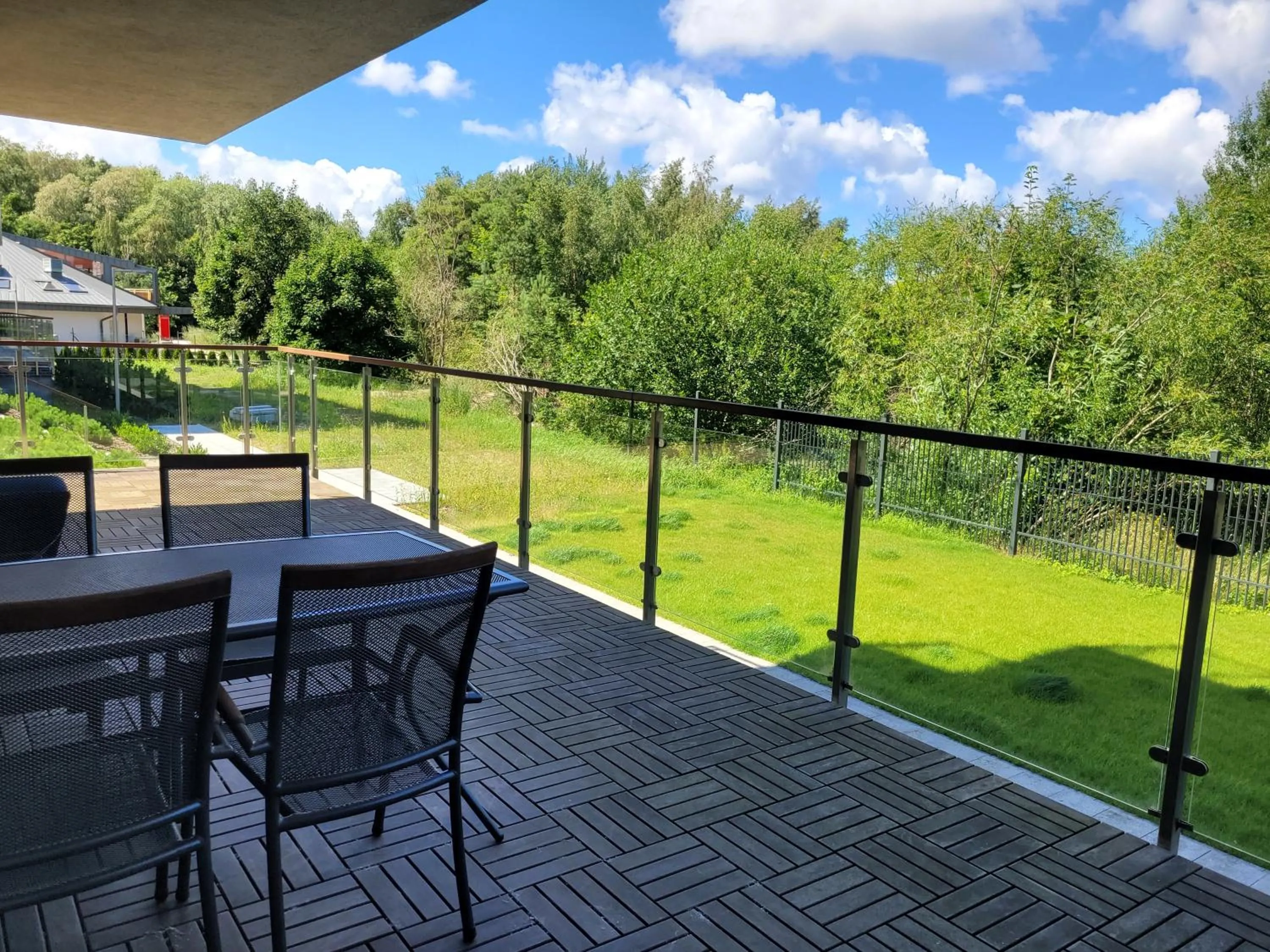 Balcony/Terrace in Apartamenty Na Wyspie - Baltic Park - Apartamenty z sypialnią i parkingiem - ul Uzdrowiskowa 24-34