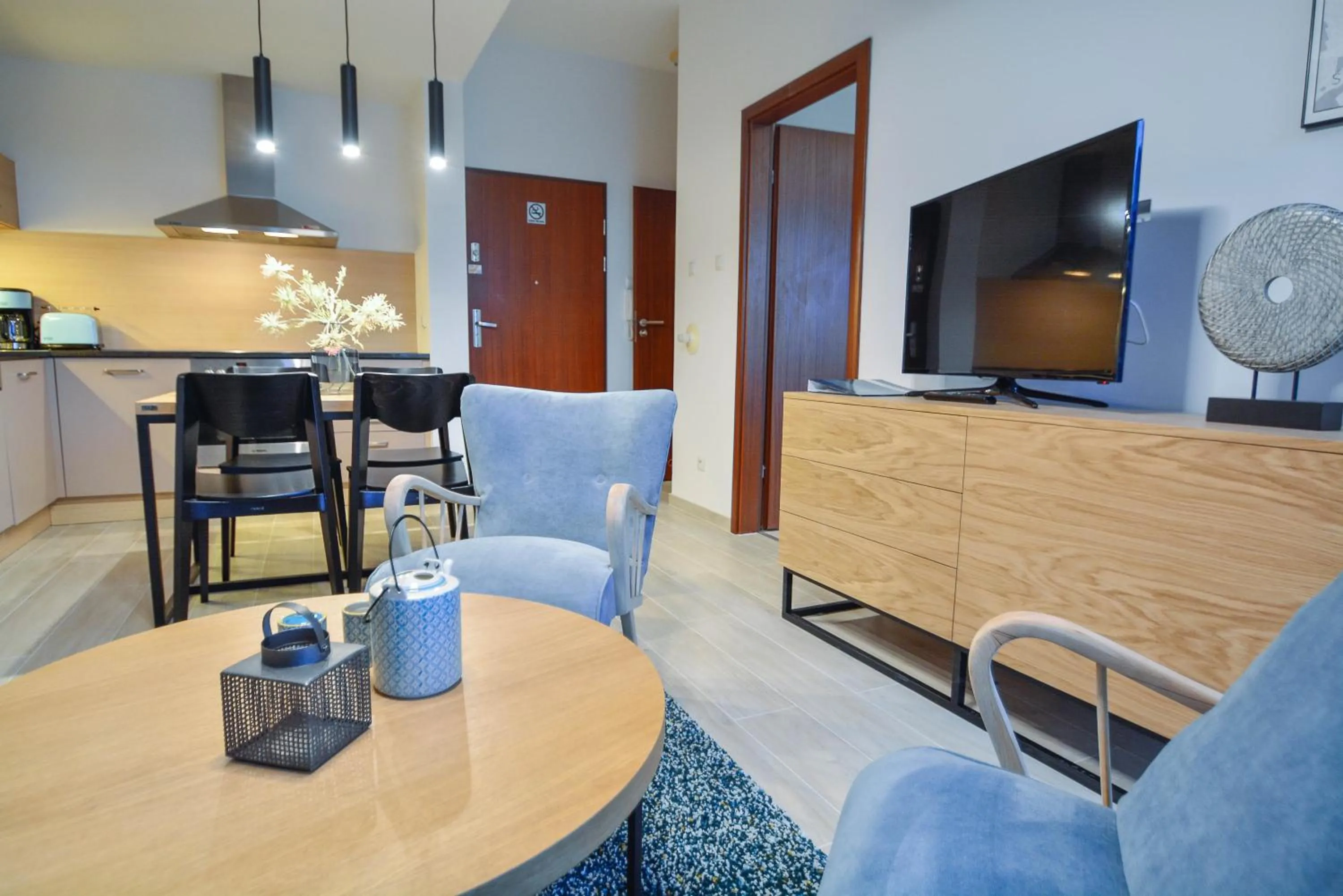 TV and multimedia in Apartamenty Na Wyspie - Baltic Park - Apartamenty z sypialnią i parkingiem - ul Uzdrowiskowa 24-34