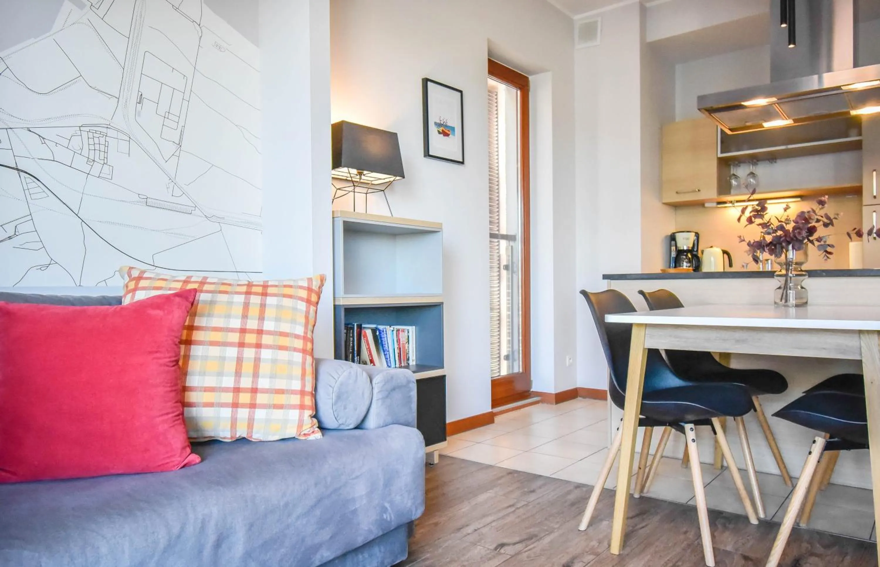 Kitchen or kitchenette in Apartamenty Na Wyspie - Baltic Park - Apartamenty z sypialnią i parkingiem - ul Uzdrowiskowa 24-34