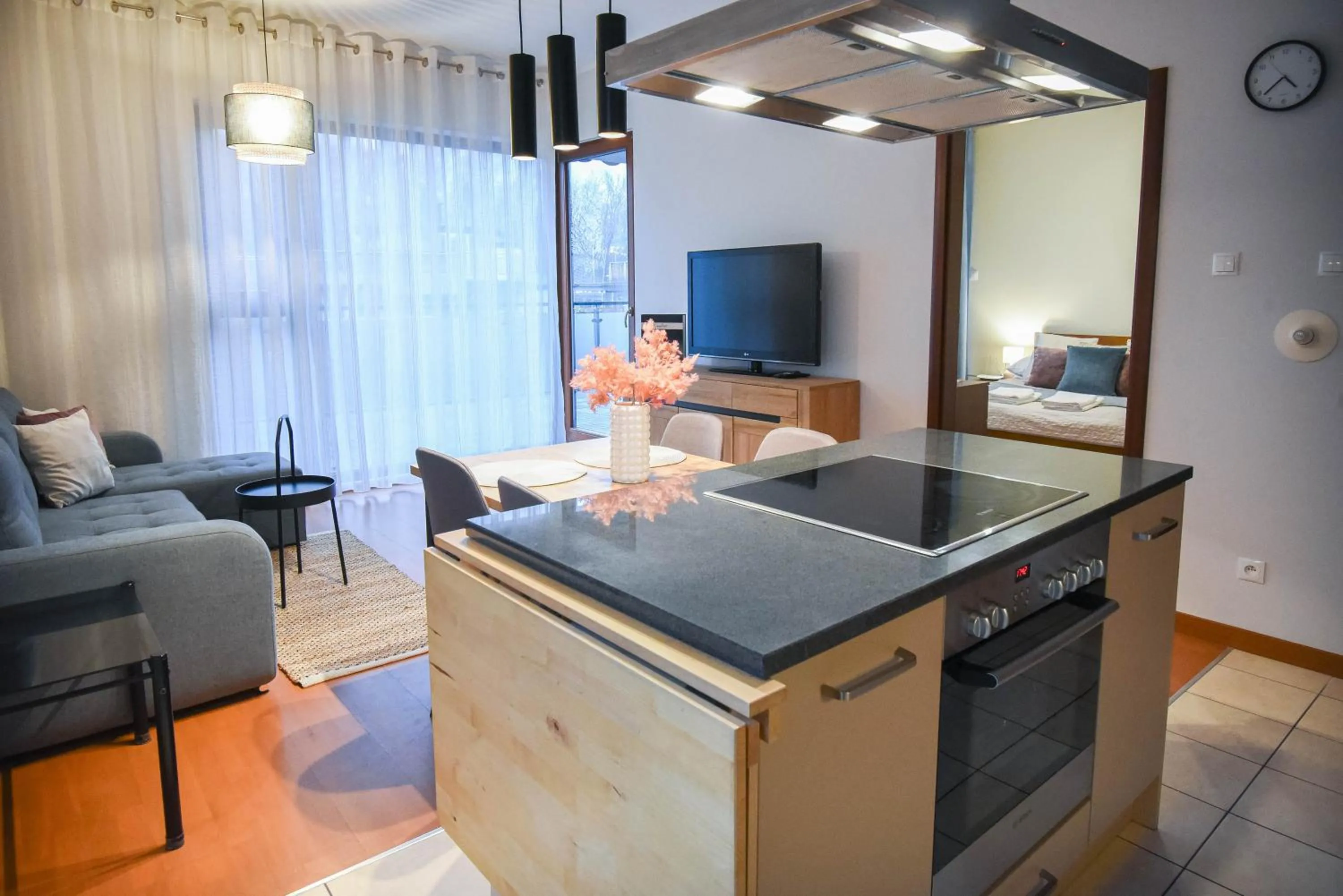 TV and multimedia in Apartamenty Na Wyspie - Baltic Park - Apartamenty z sypialnią i parkingiem - ul Uzdrowiskowa 24-34