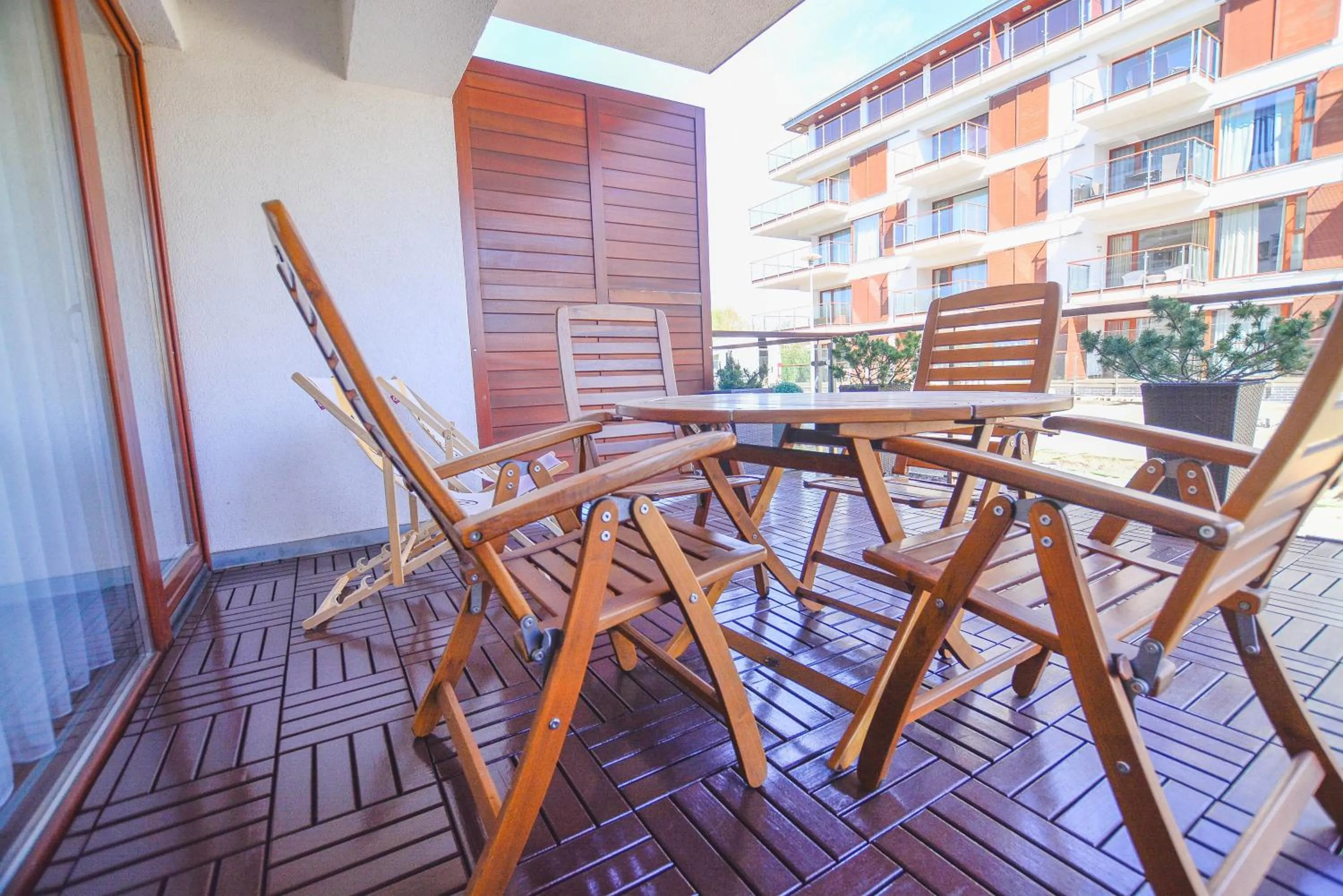 Balcony/Terrace in Apartamenty Na Wyspie - Baltic Park - Apartamenty z sypialnią i parkingiem - ul Uzdrowiskowa 24-34