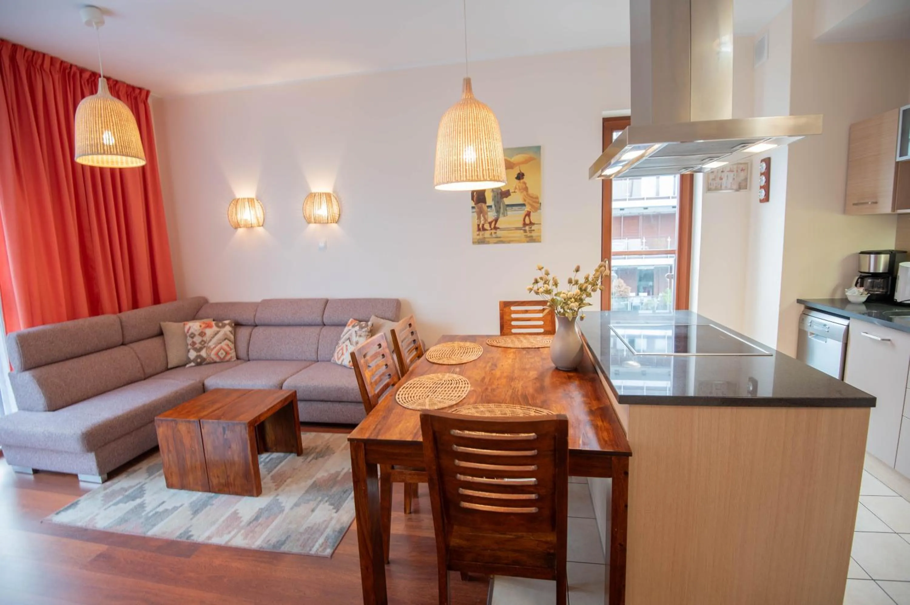 Kitchen or kitchenette in Apartamenty Na Wyspie - Baltic Park - Apartamenty z sypialnią i parkingiem - ul Uzdrowiskowa 24-34