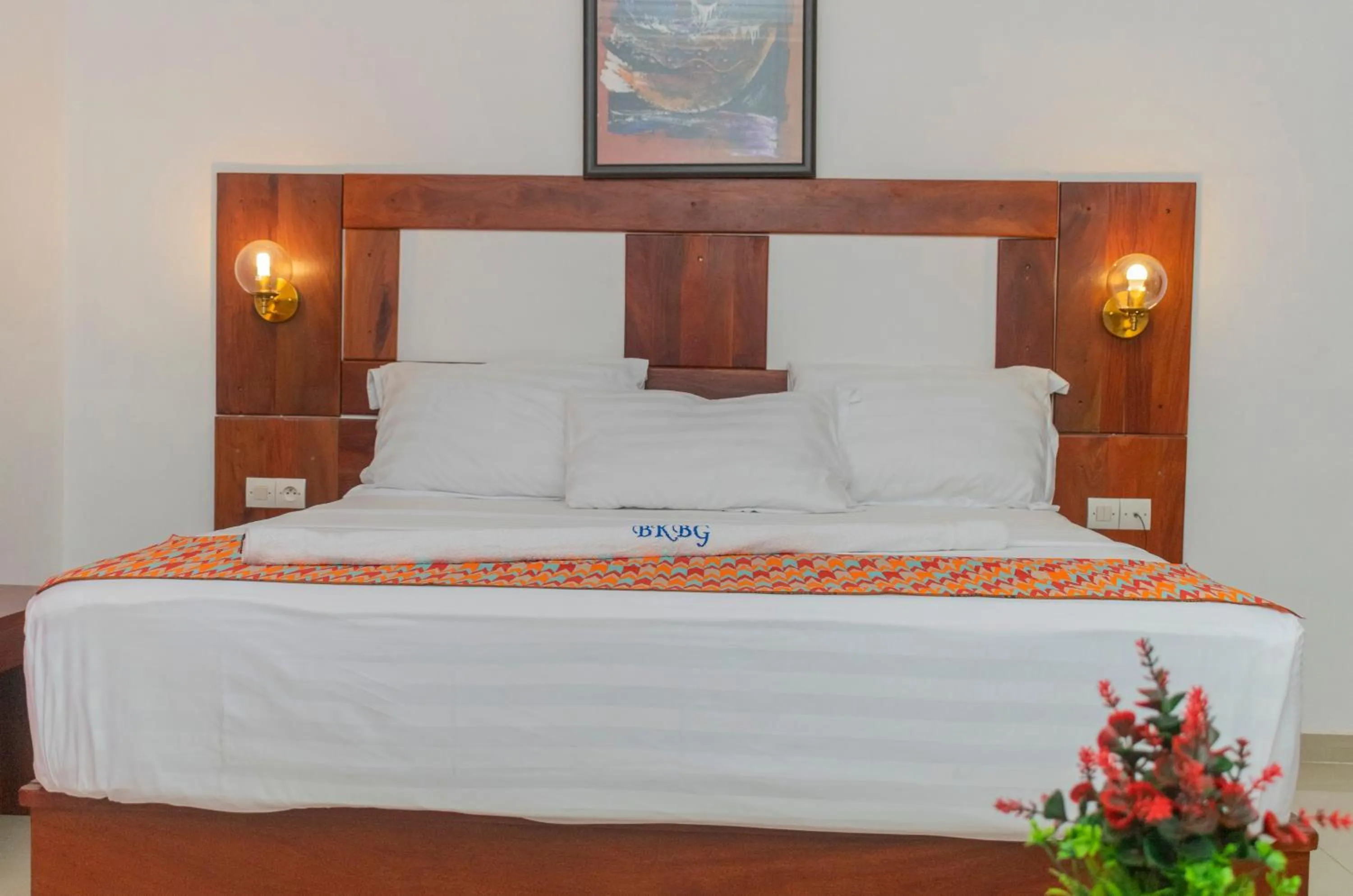 Bed in Hotel BKBG Benin