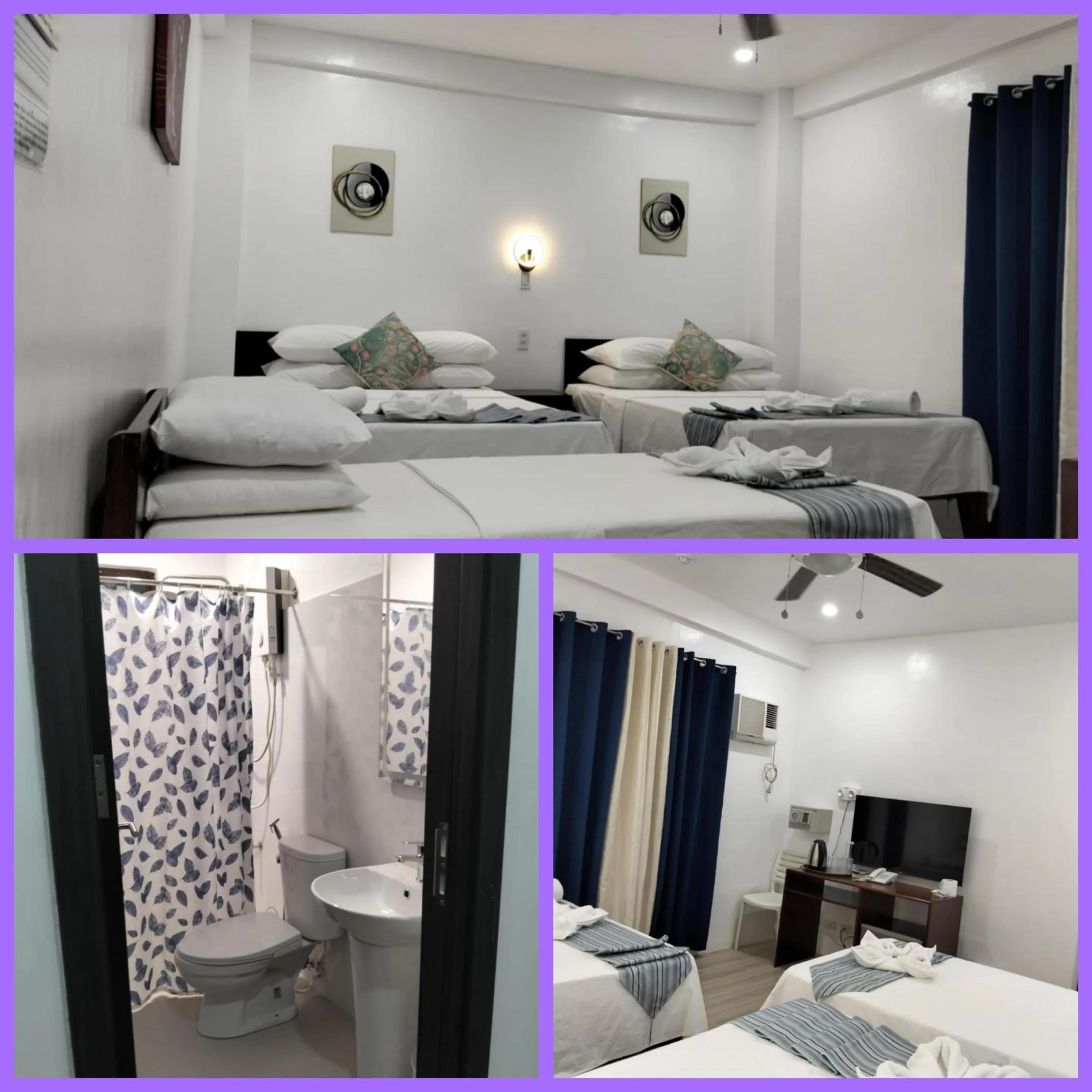 Bed in Sunvilla beachfront hotel