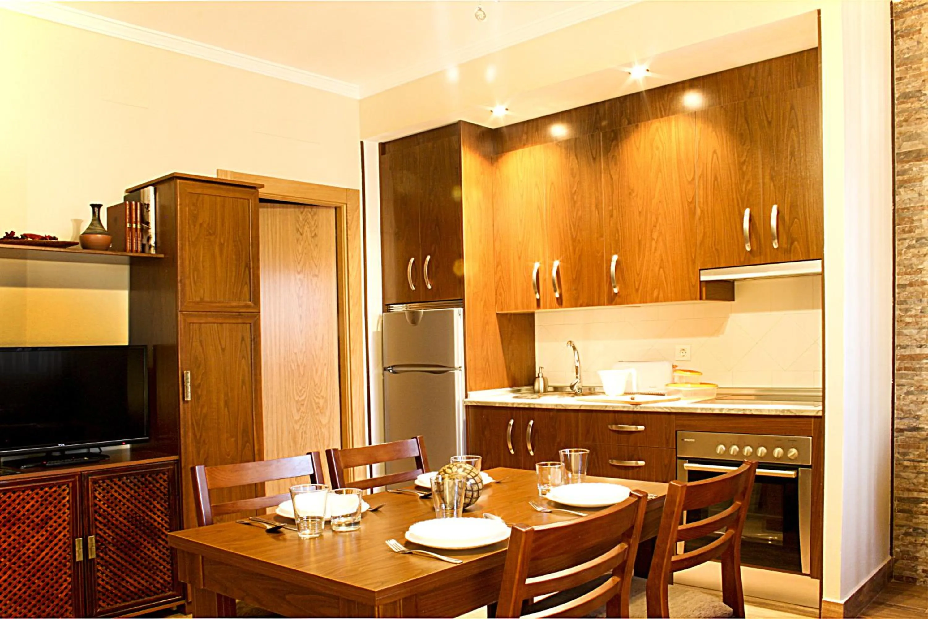 Kitchen or kitchenette in Apartamentos Turísticos Cúllar Vega