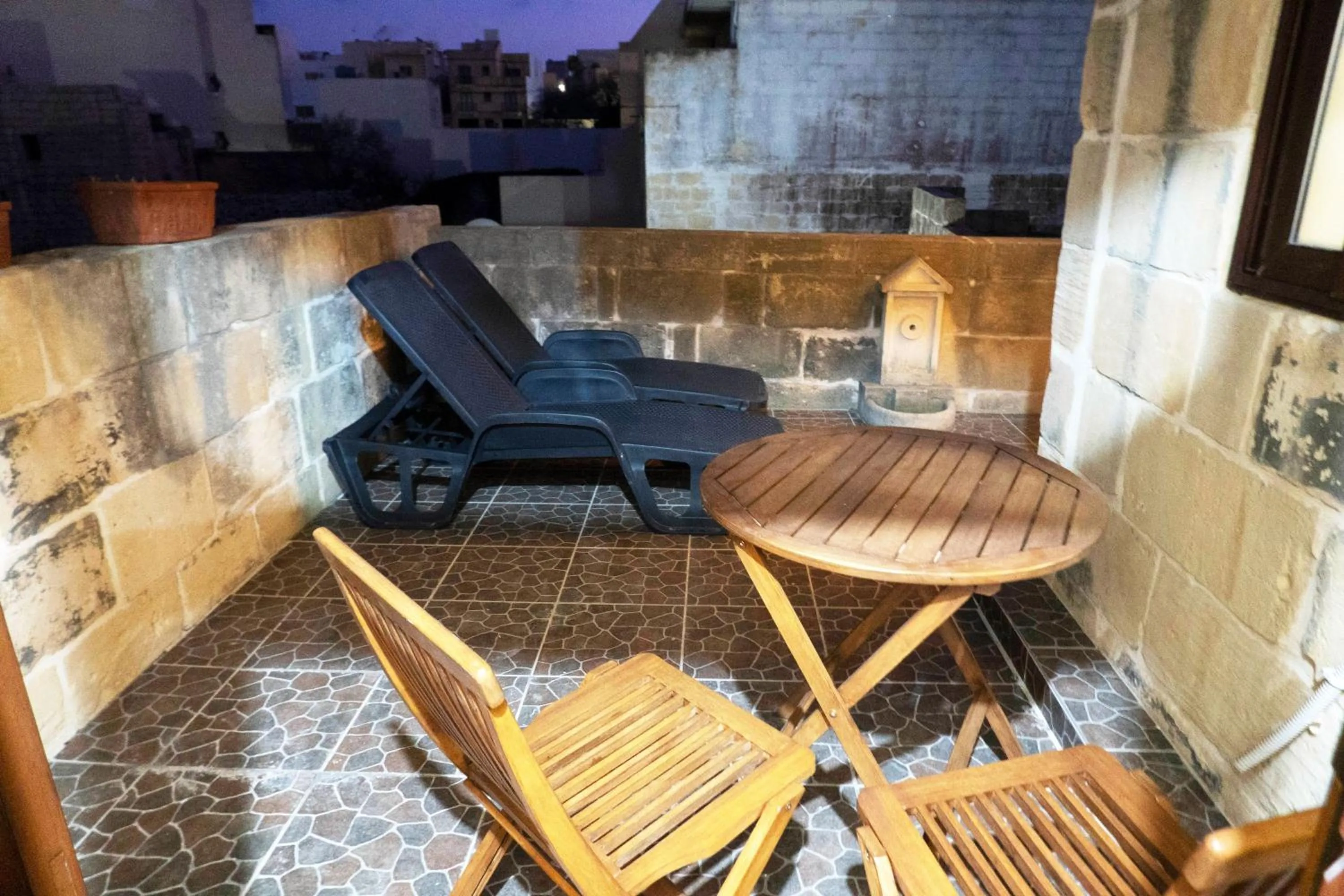 Balcony/Terrace in Mixel Gozitan Villa and Pool - Happy Rentals