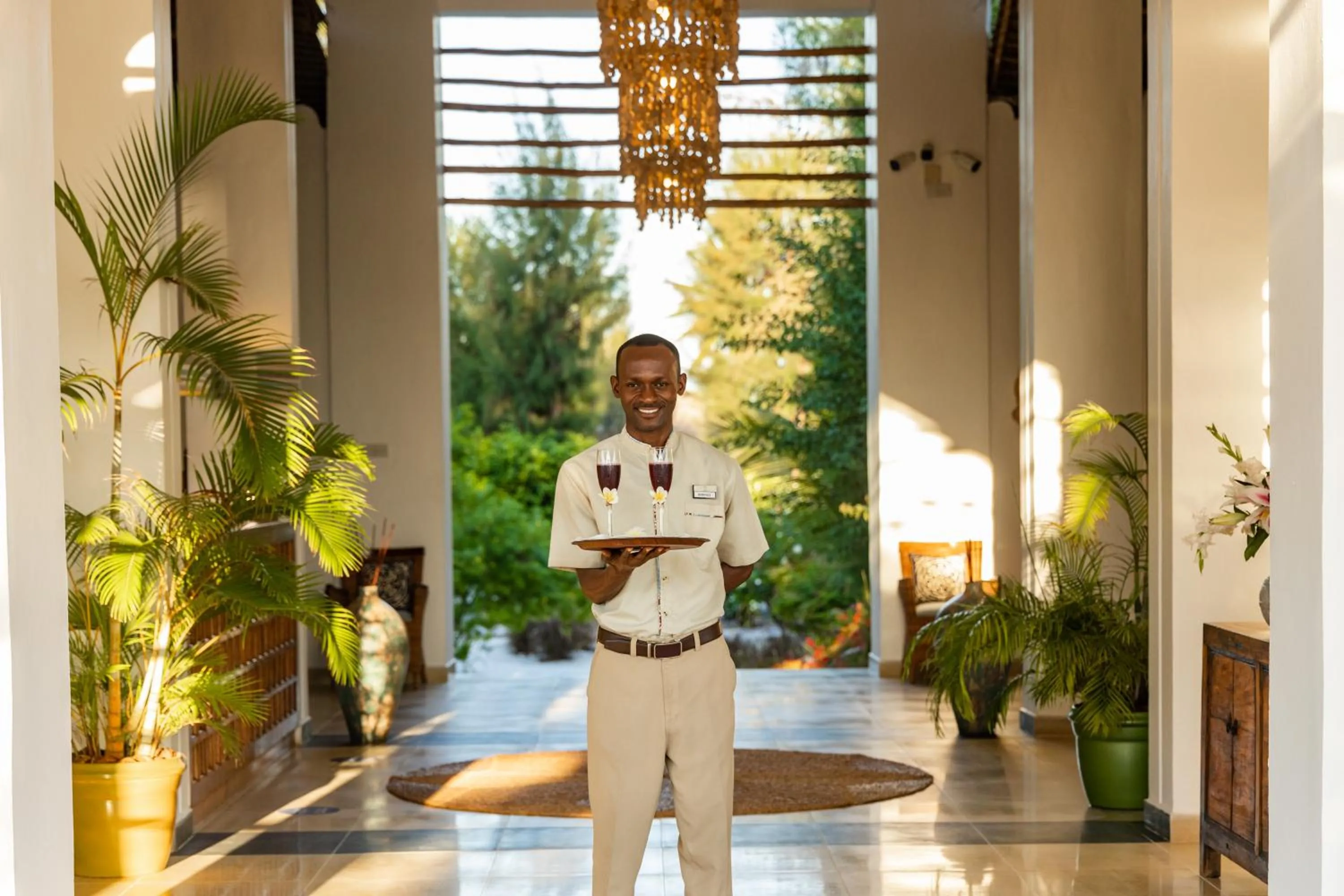 Staff in Kisiwa on the Beach