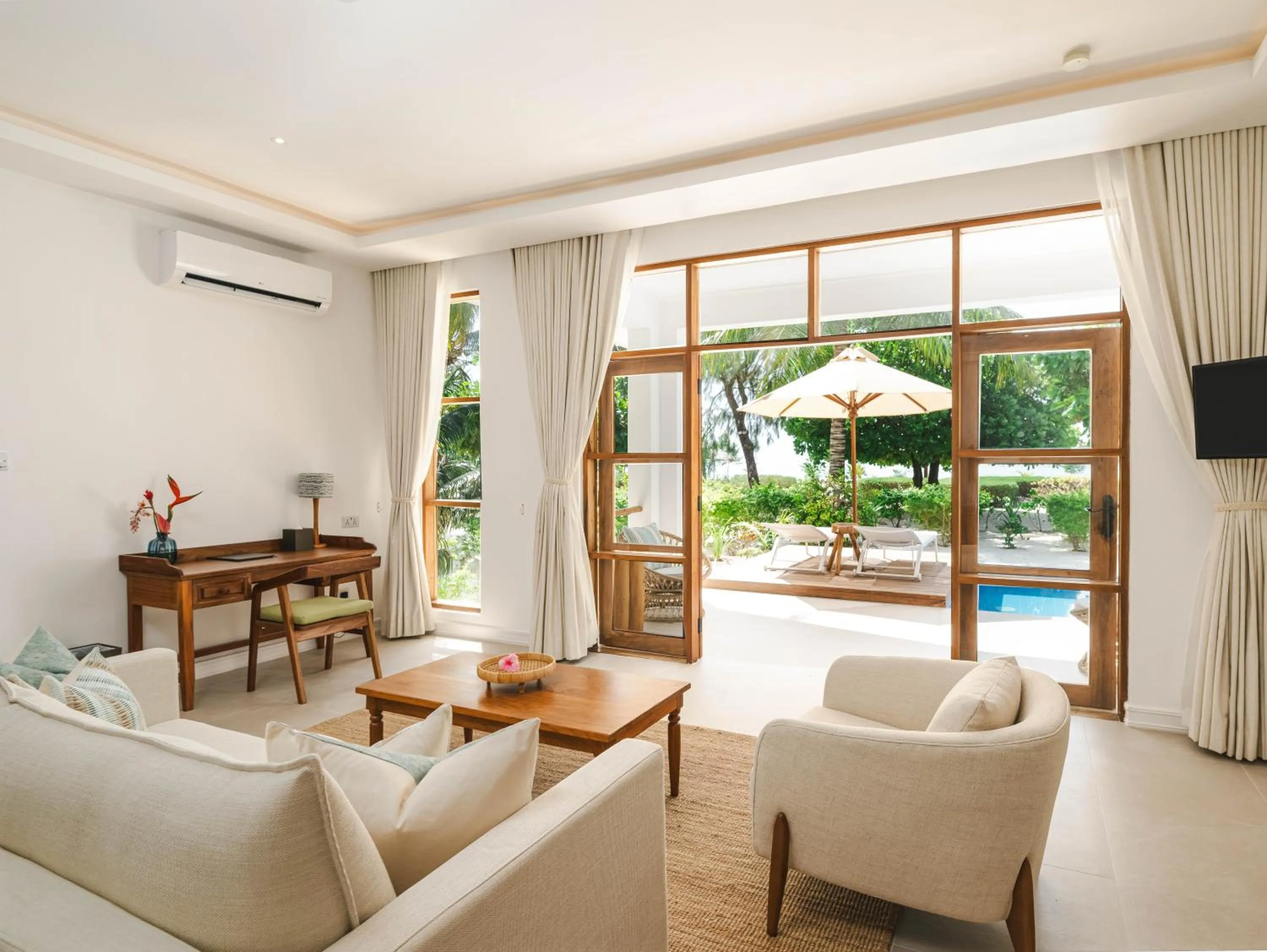 Seating area in Kisiwa on the Beach