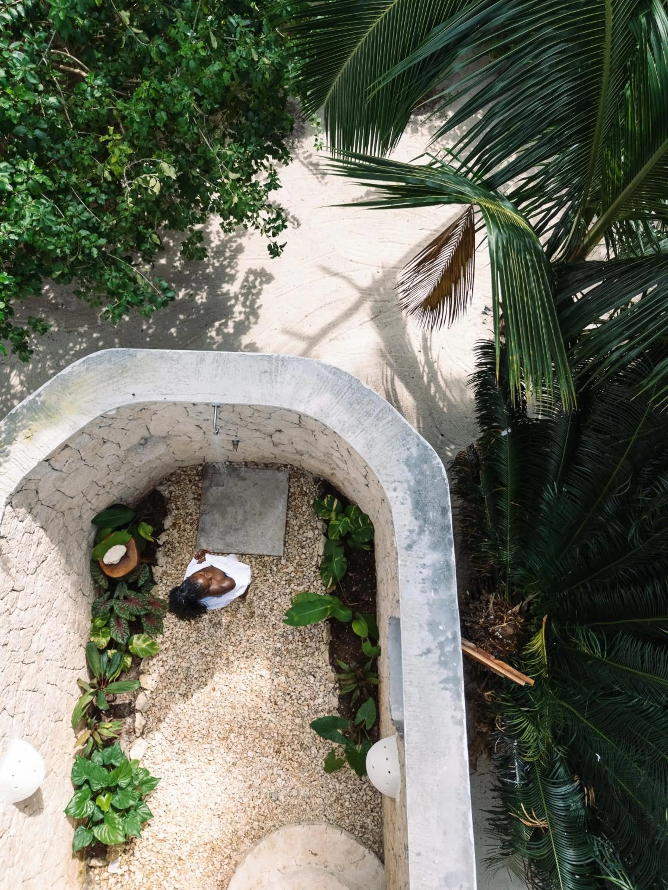Shower in Kisiwa on the Beach