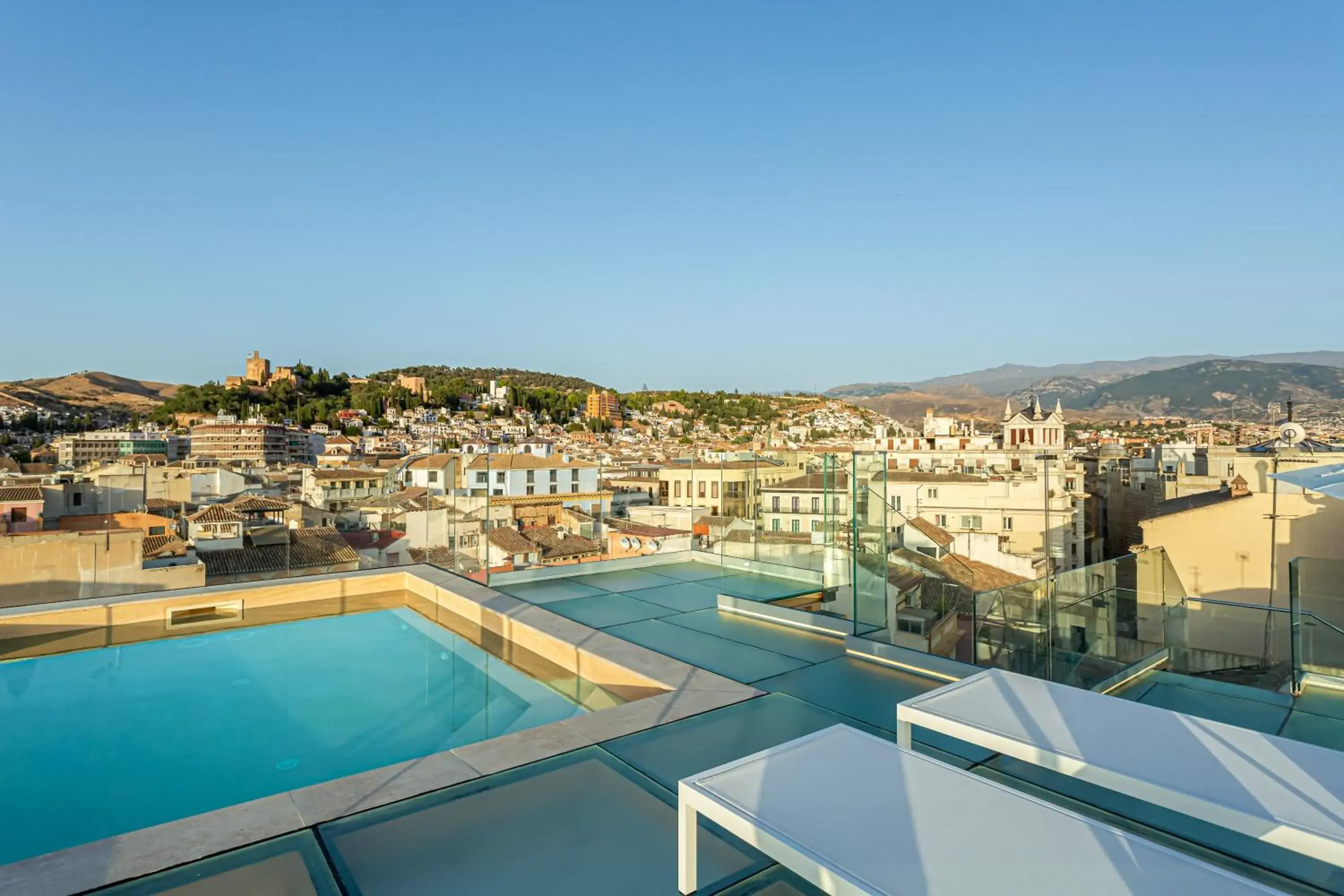 Pool view in Room Mate Leo, Granada Pool view in Room Mate Leo, Granada