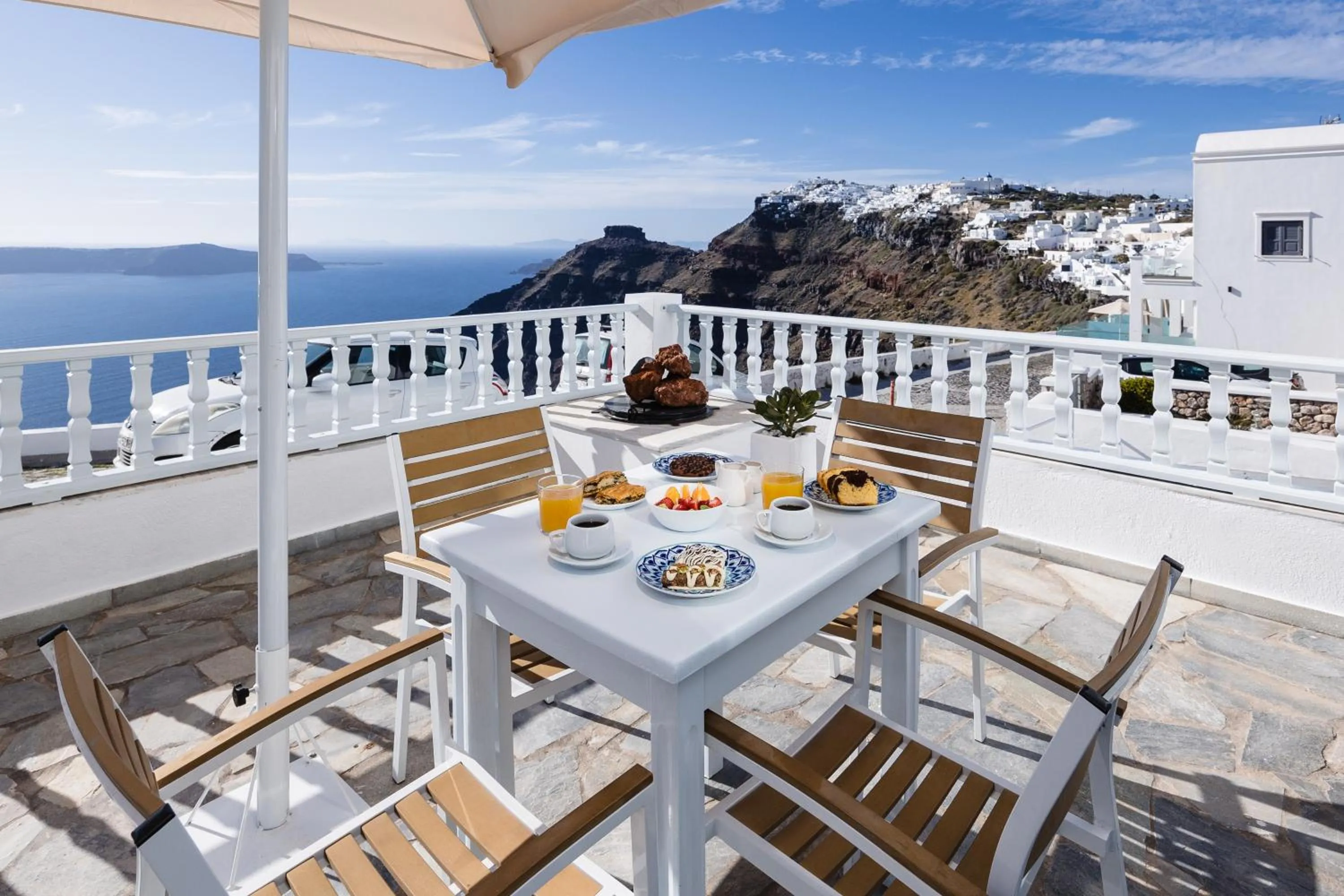 Patio in Nevma Suites