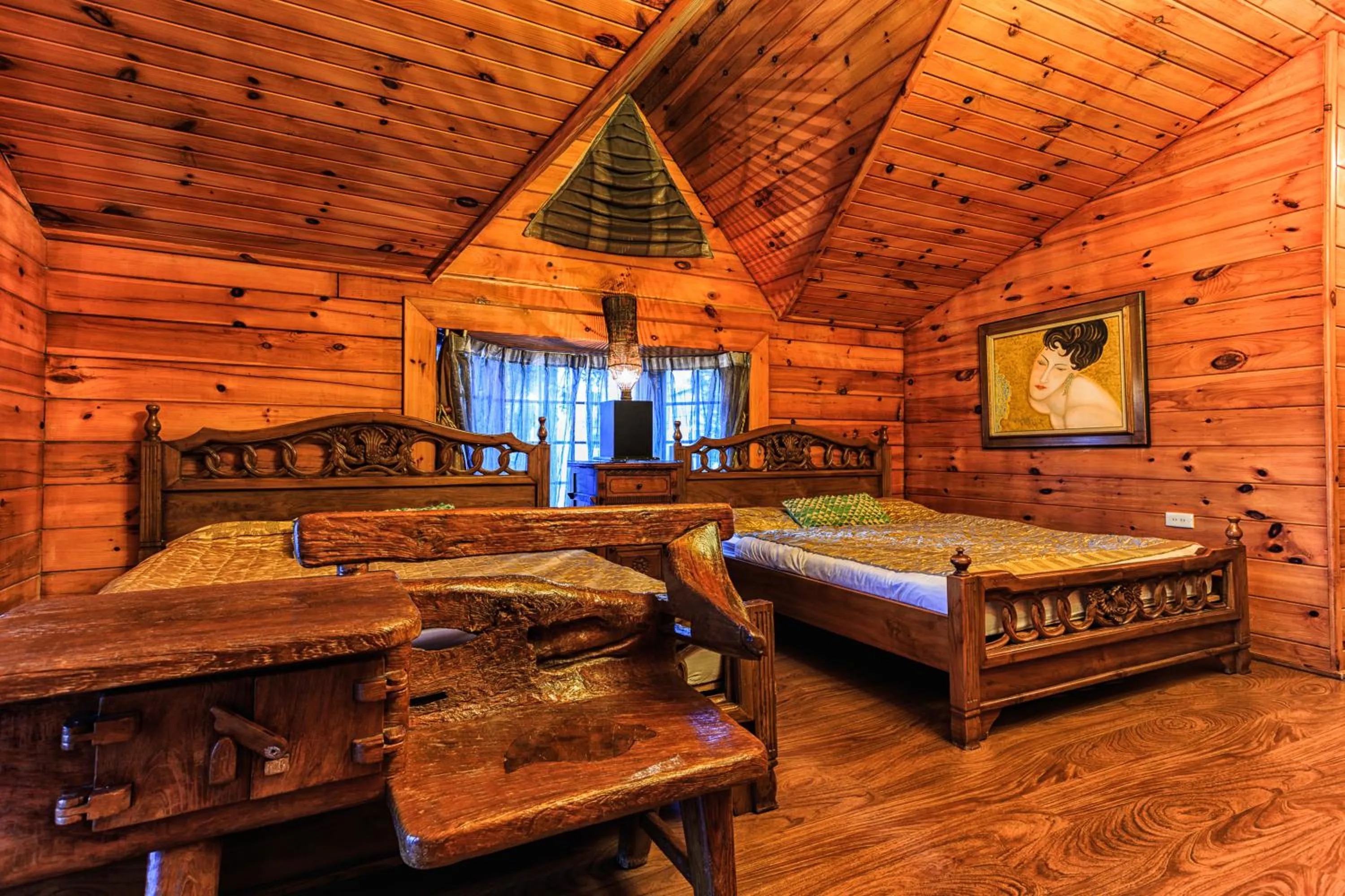 Bed in Sun Moon Lake Full House Resort