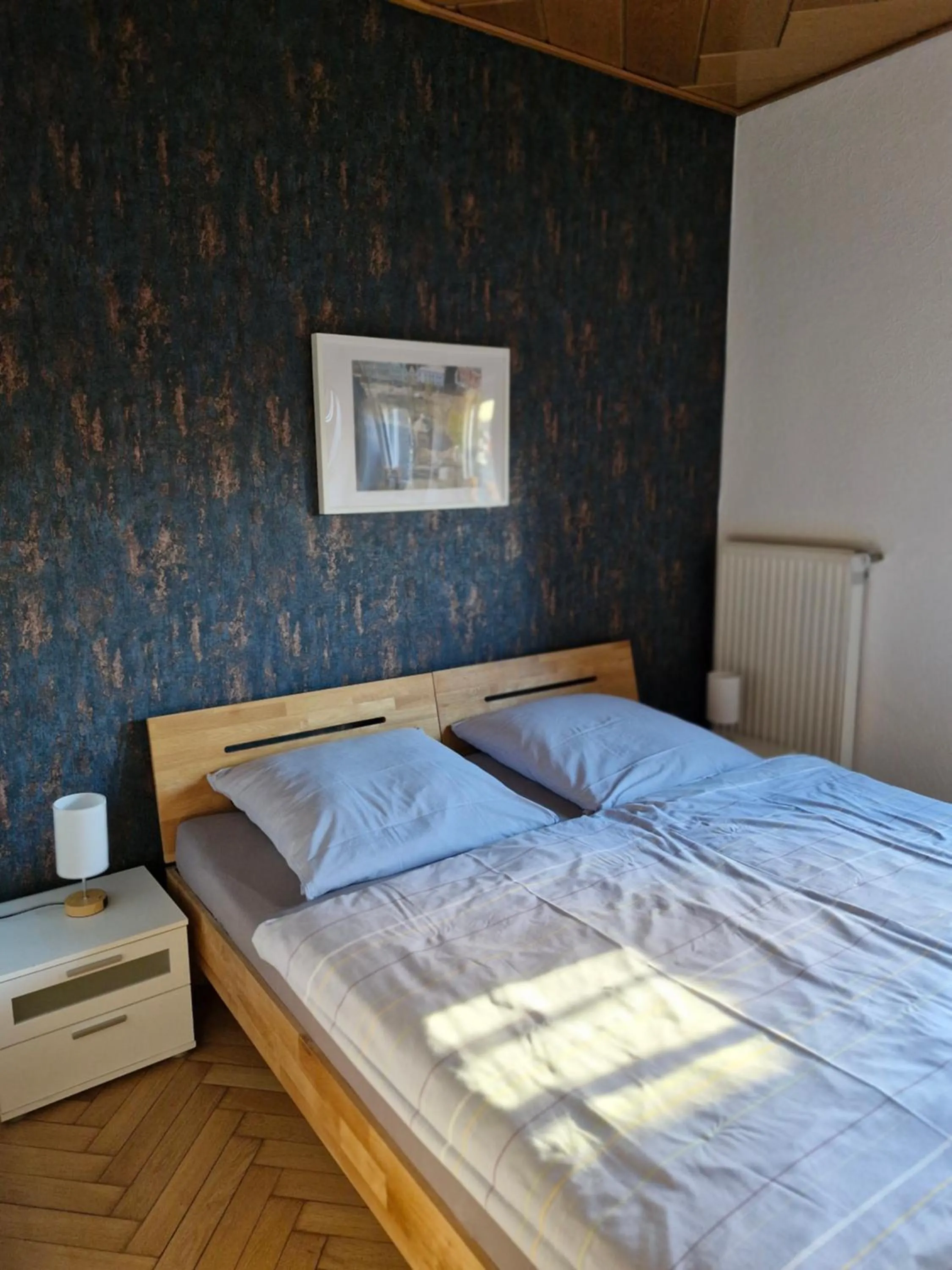 Bed in Mary´s Ferienwohnung