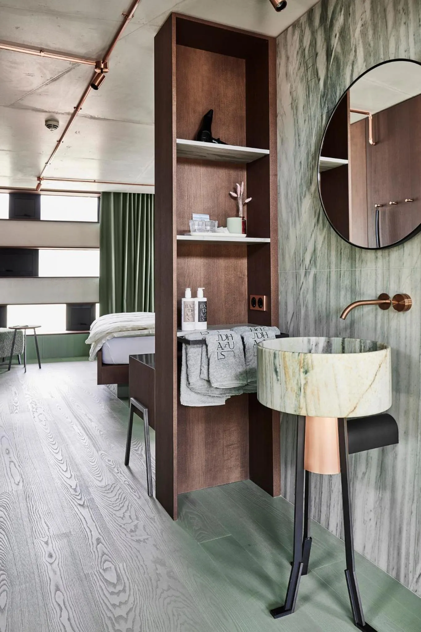 Bathroom, Bed in Boutique Hotel Badhaus