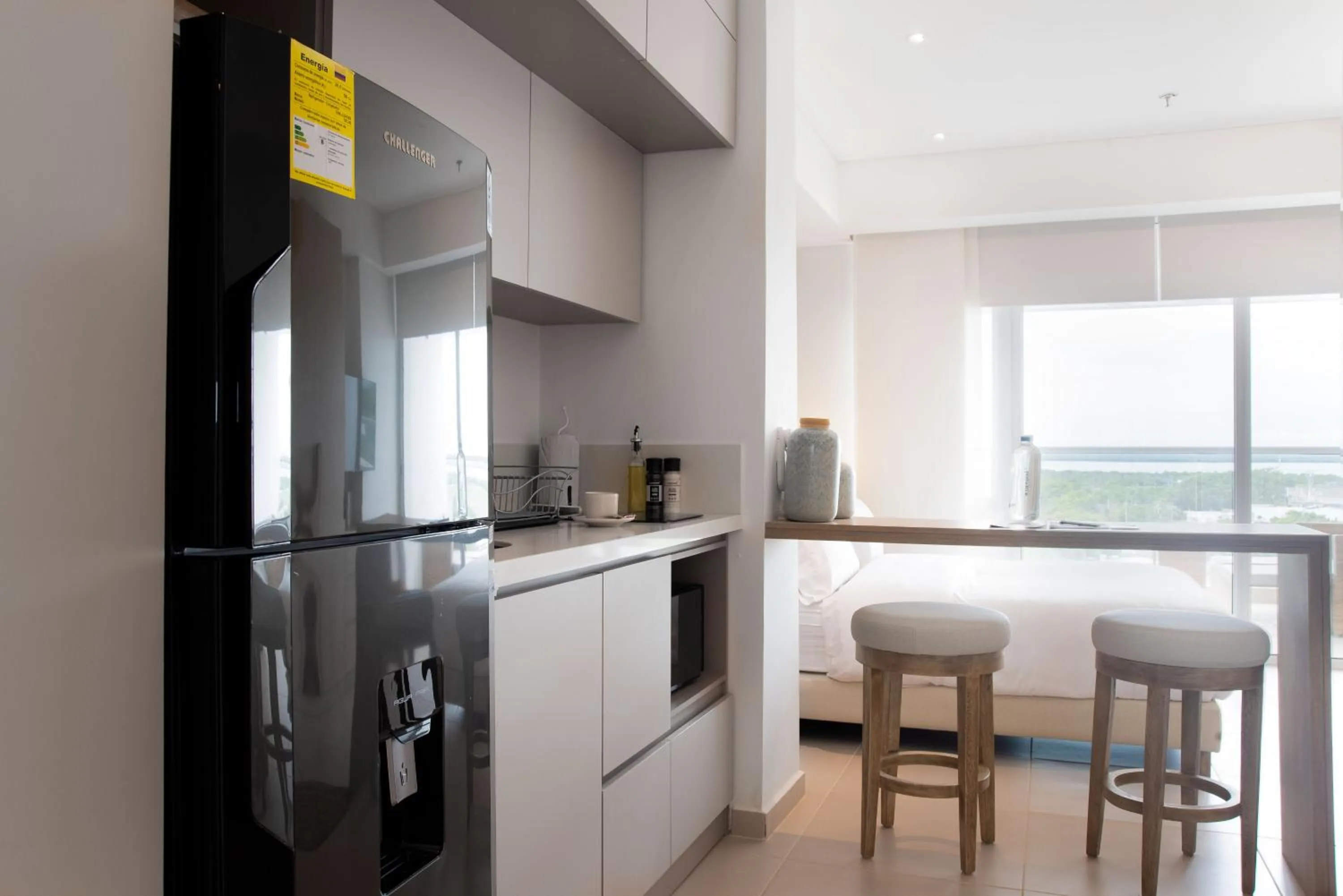 Kitchen or kitchenette in Wynwood Cartagena Beach