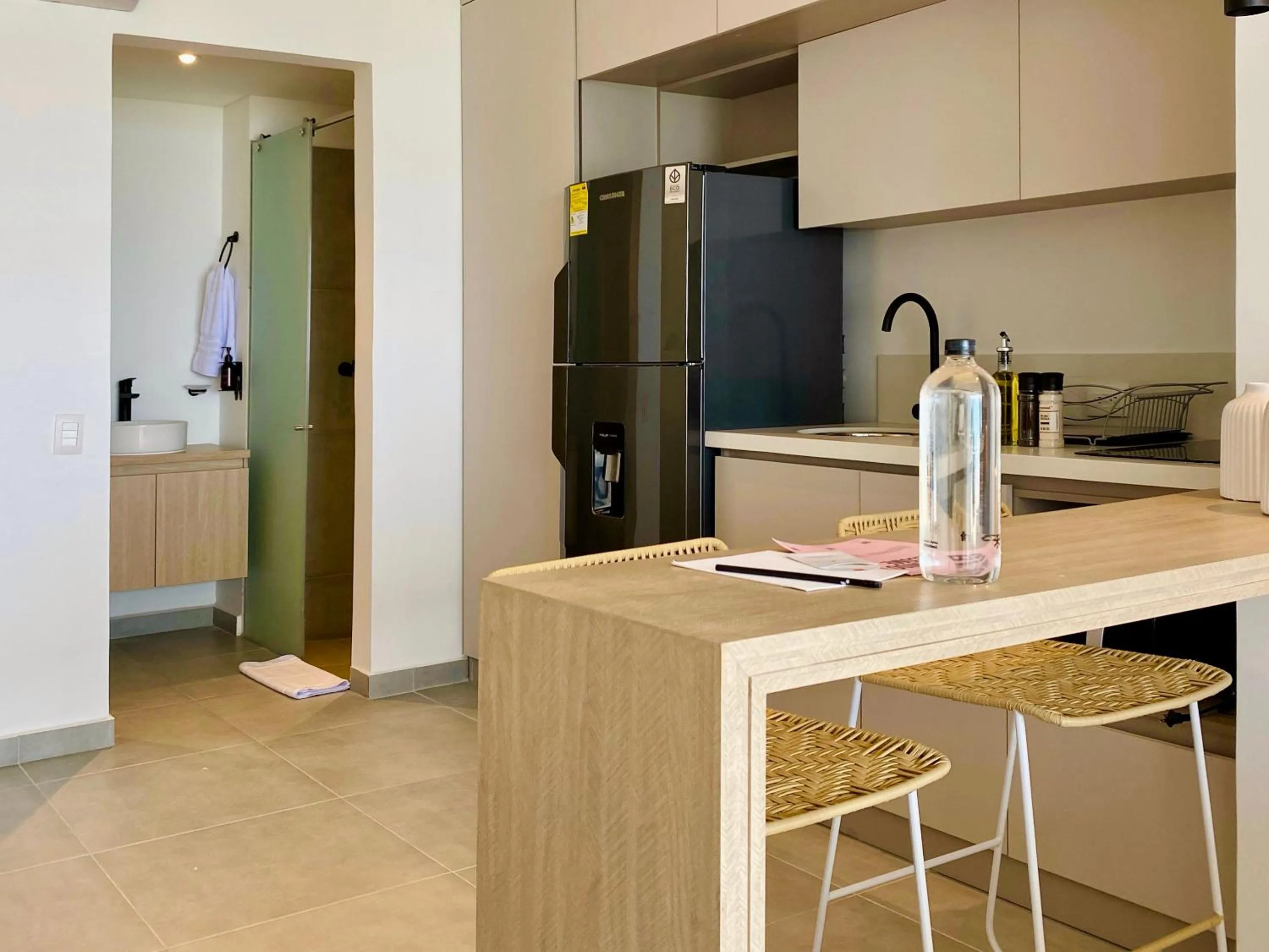 Kitchen or kitchenette in Wynwood Cartagena Beach