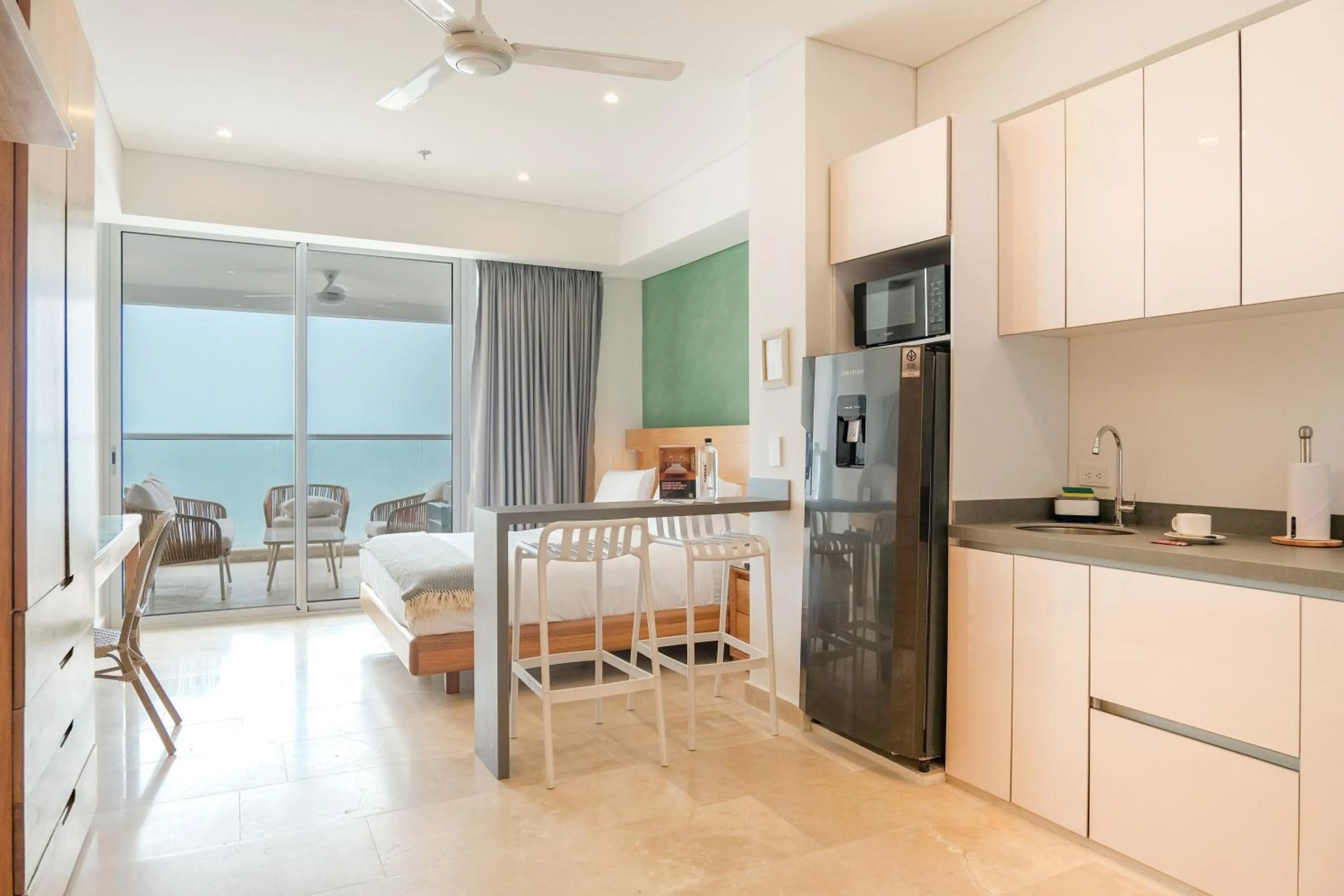 Kitchen or kitchenette in Wynwood Cartagena Beach