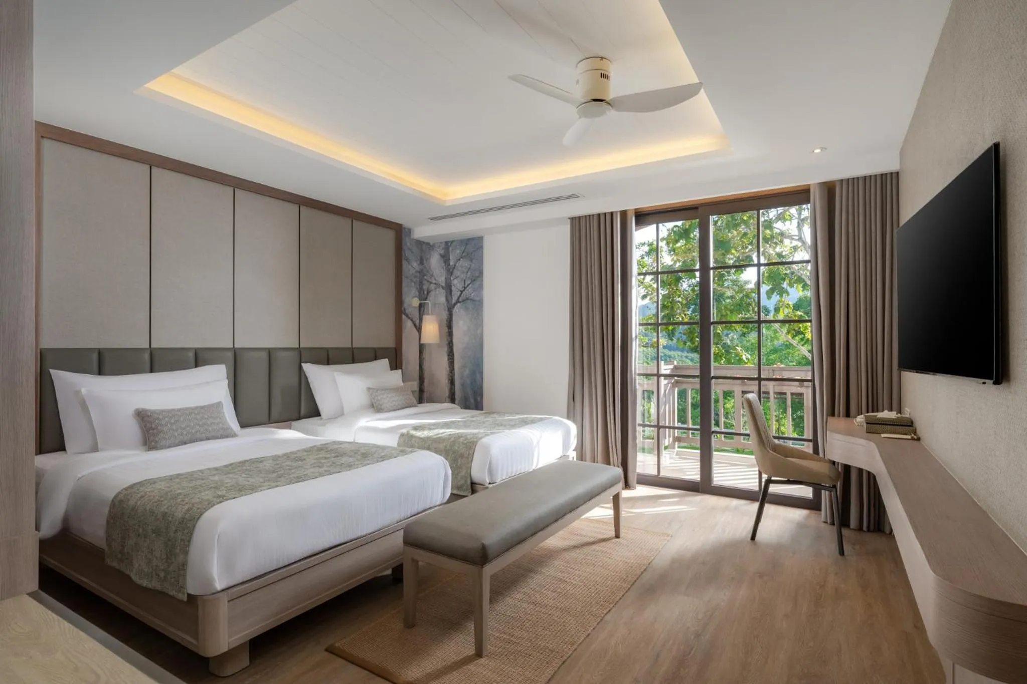 Bed in Tana Spring Resort Mae Chan