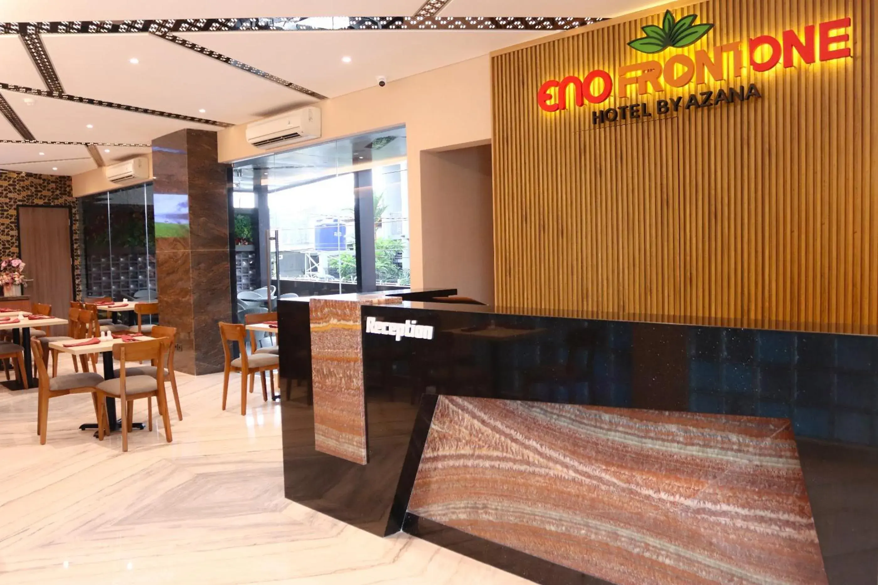Lobby or reception in Eno Front One Hotel Semarang Lobby or reception in Eno Front One Hotel Semarang