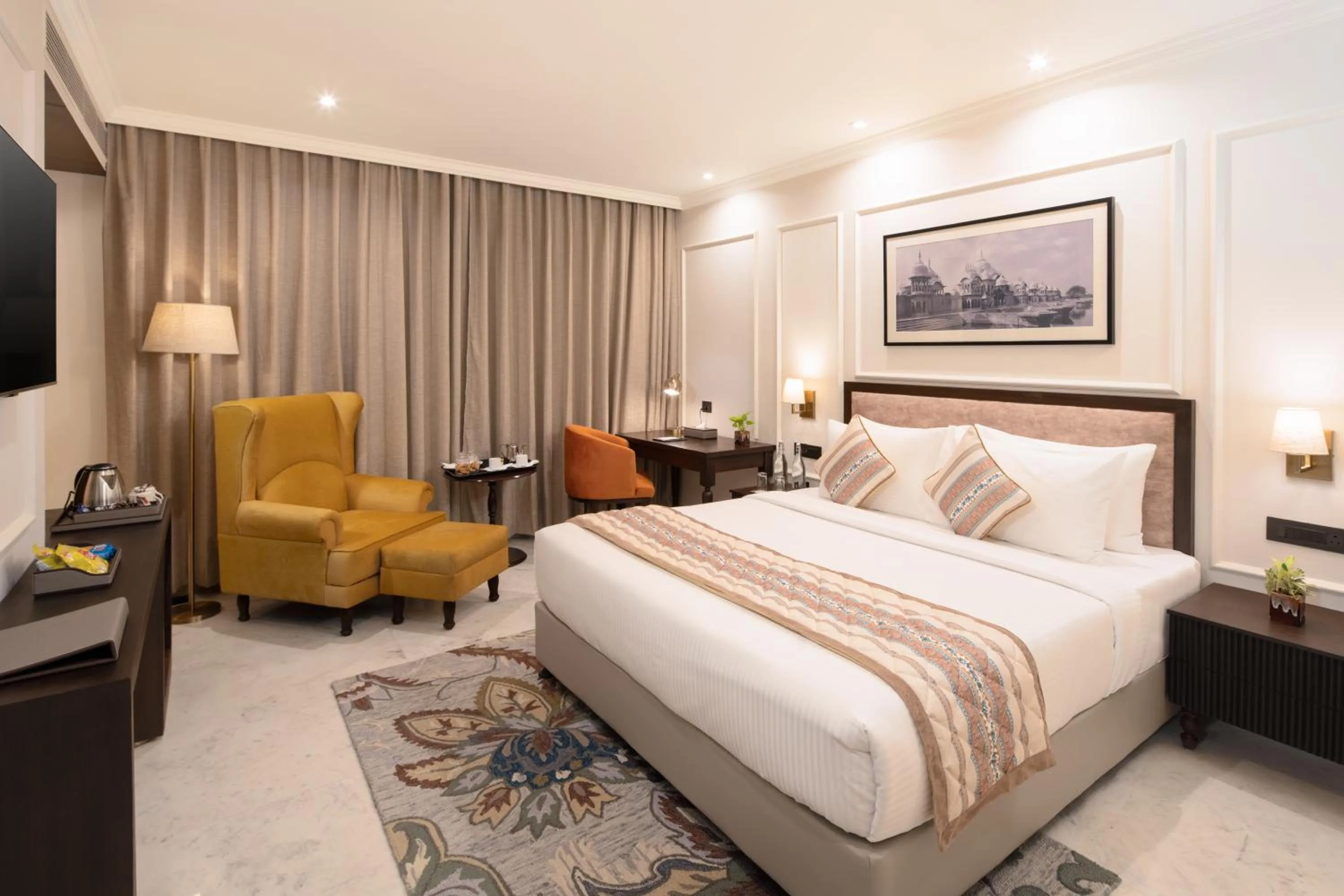 Bedroom, Bed in Brij Eternity, Vrindavan By Leisure Hotels