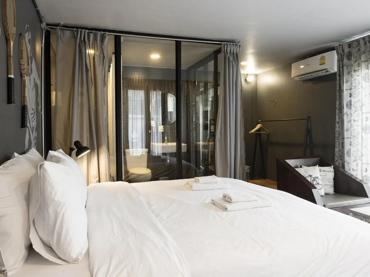 Bathroom, Bed in Pyur Otel by Ombra House